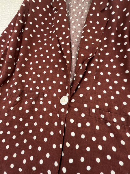 True Vintage Campus Casuals Sports Coat Polka Dot 1970s Groovy Hippy Blazer VTG