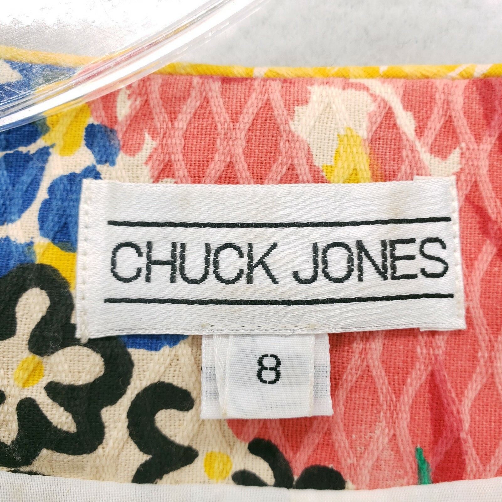 VINTAGE Chuck Jones Sequin Colorful Floral Blazer Jacket Size 8