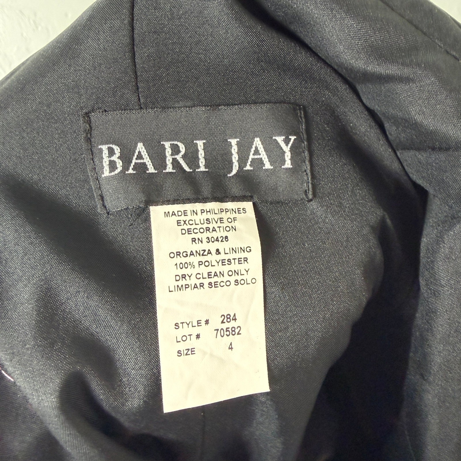 Vintage NOS Y2K 90s Bari Jay Dress 4 Prom Party Formal Evening Halter U3-22