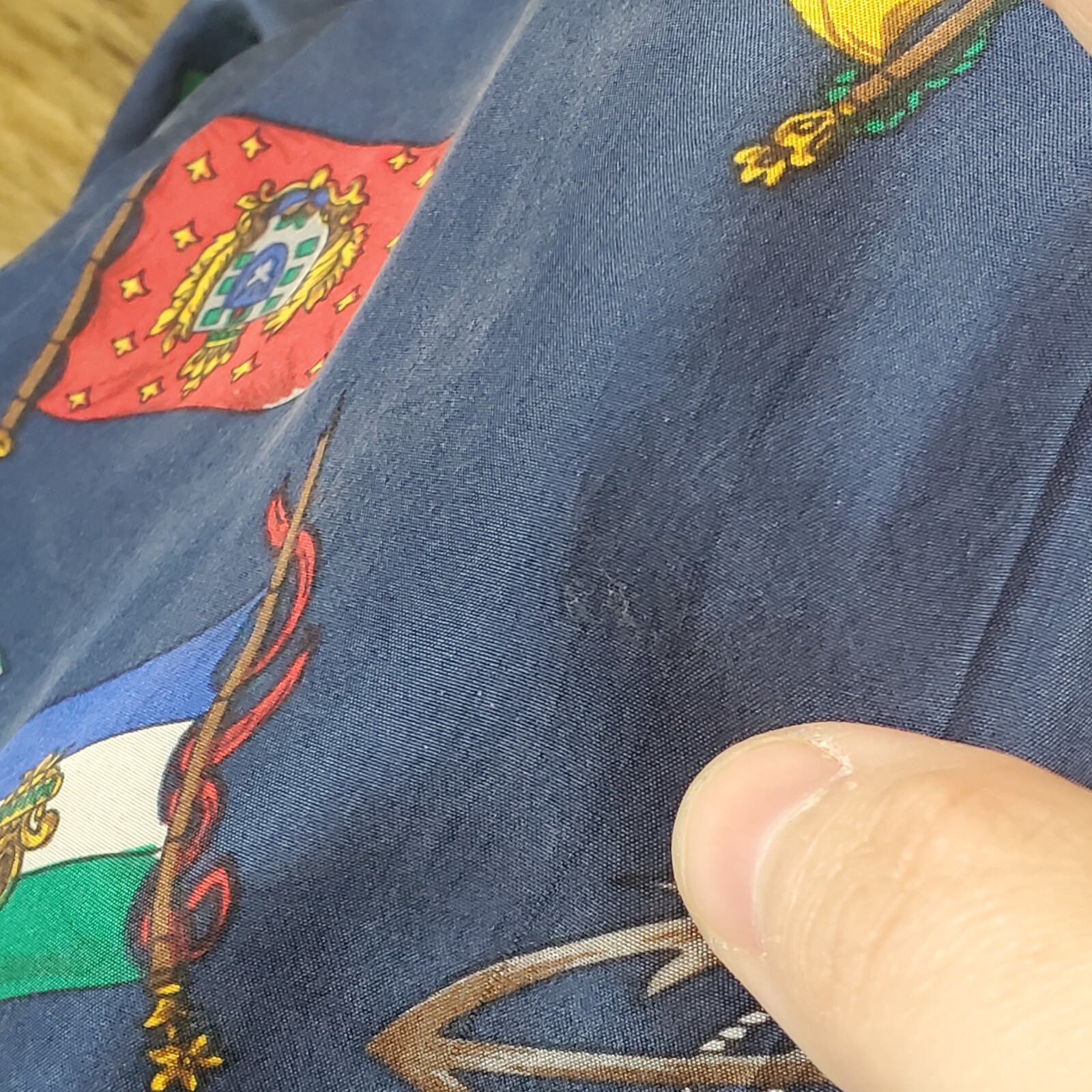 Vintage 90s Navy Blue Silk Womens Bomber Jacket S/M Flags Nautical Yacht