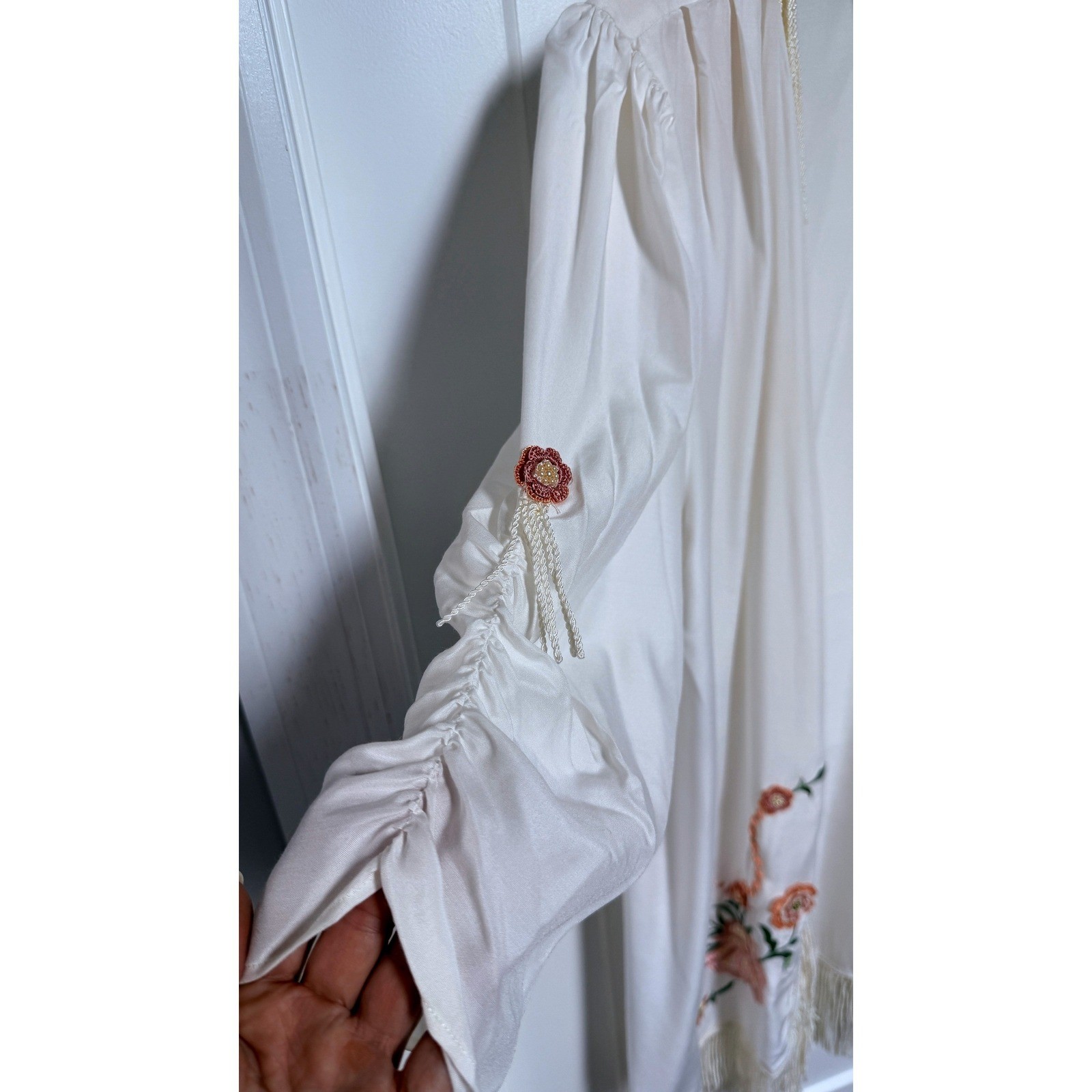 NEW Lacy Afternoon Shell Kepler Vintage Fringe Kimono Duster Robe Boho