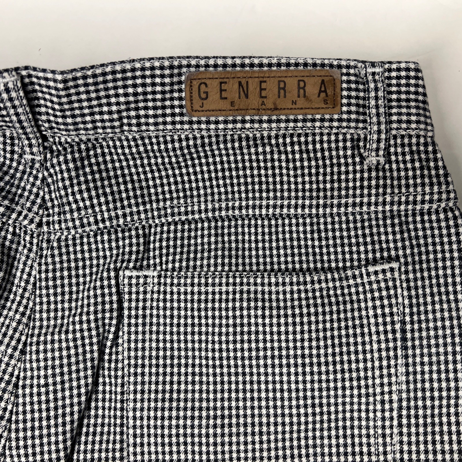 Vintage Generra Shorts 90’s Womens High Waisted Sz 14 black/white checkered