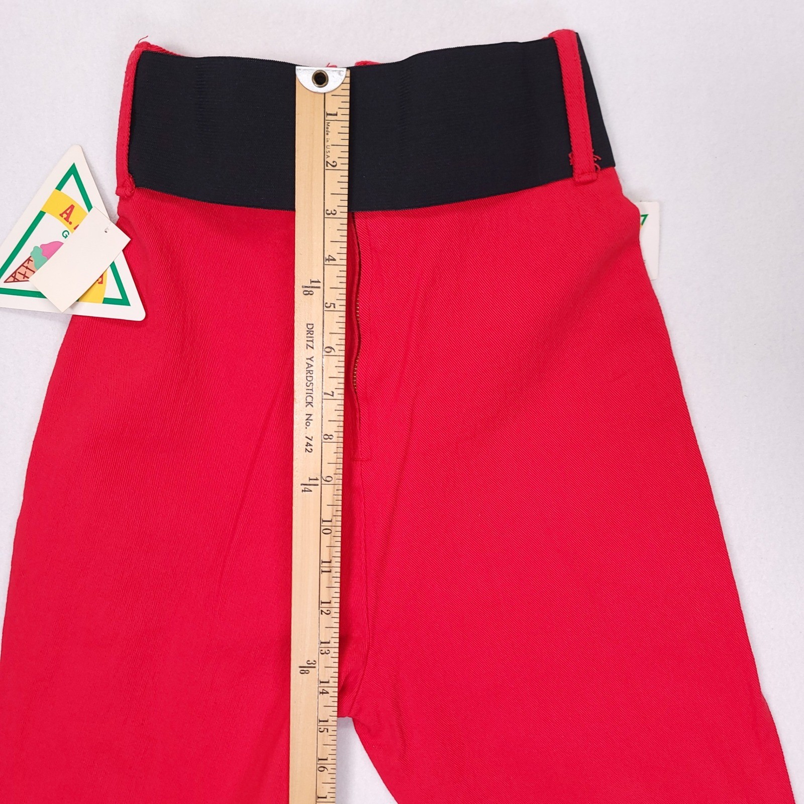 Vintage A. Smile Gelati Red High Waisted Elastic Waist Pants SJ0511B Womens 11
