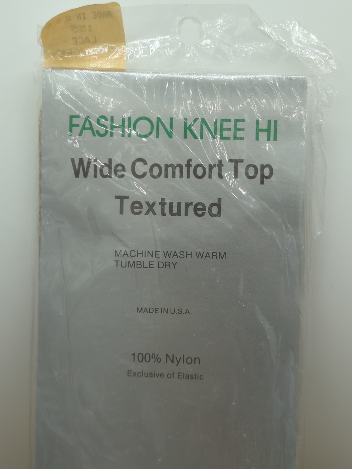 Vintage Fashion Knee High Textured Hosiery USA Made Burlington 80’s