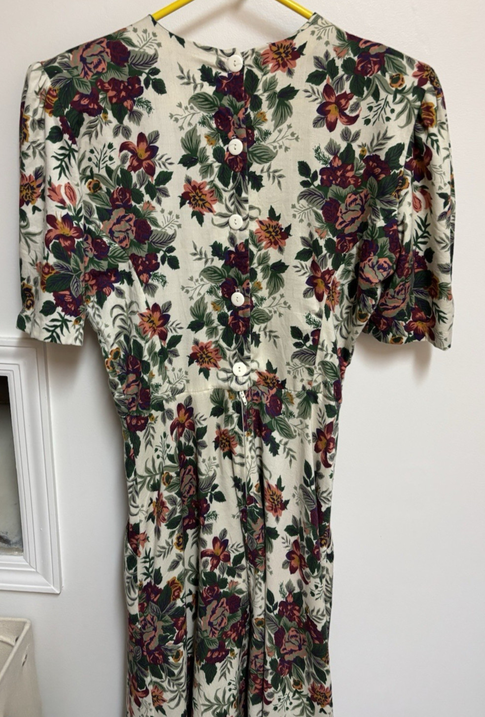 Vintage Tamaron Floral Tea Dress Midi A-line Cottagecore Size 12