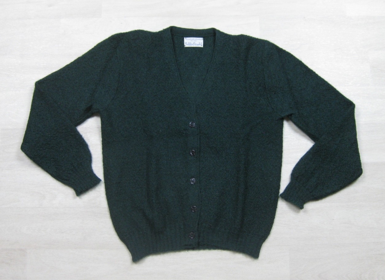 Vintage 60s Bobbie Brooks Mohair Wool Cardigan Sweater Womens (M) V Neck Grunge