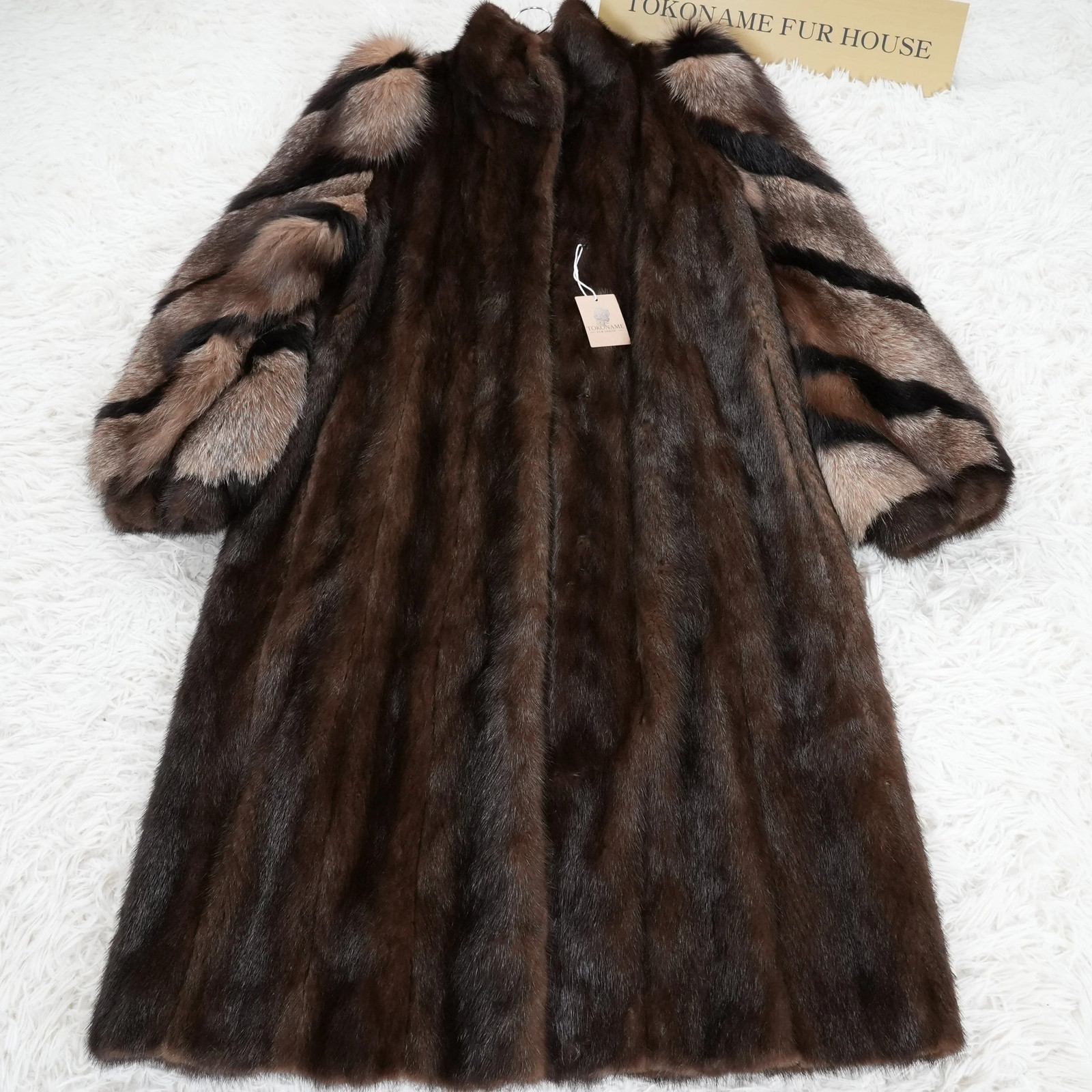 Demi Buff SAGA Mink and Silver Fox Fur arm Long Coat – Genuine Vintage Fur Fr…