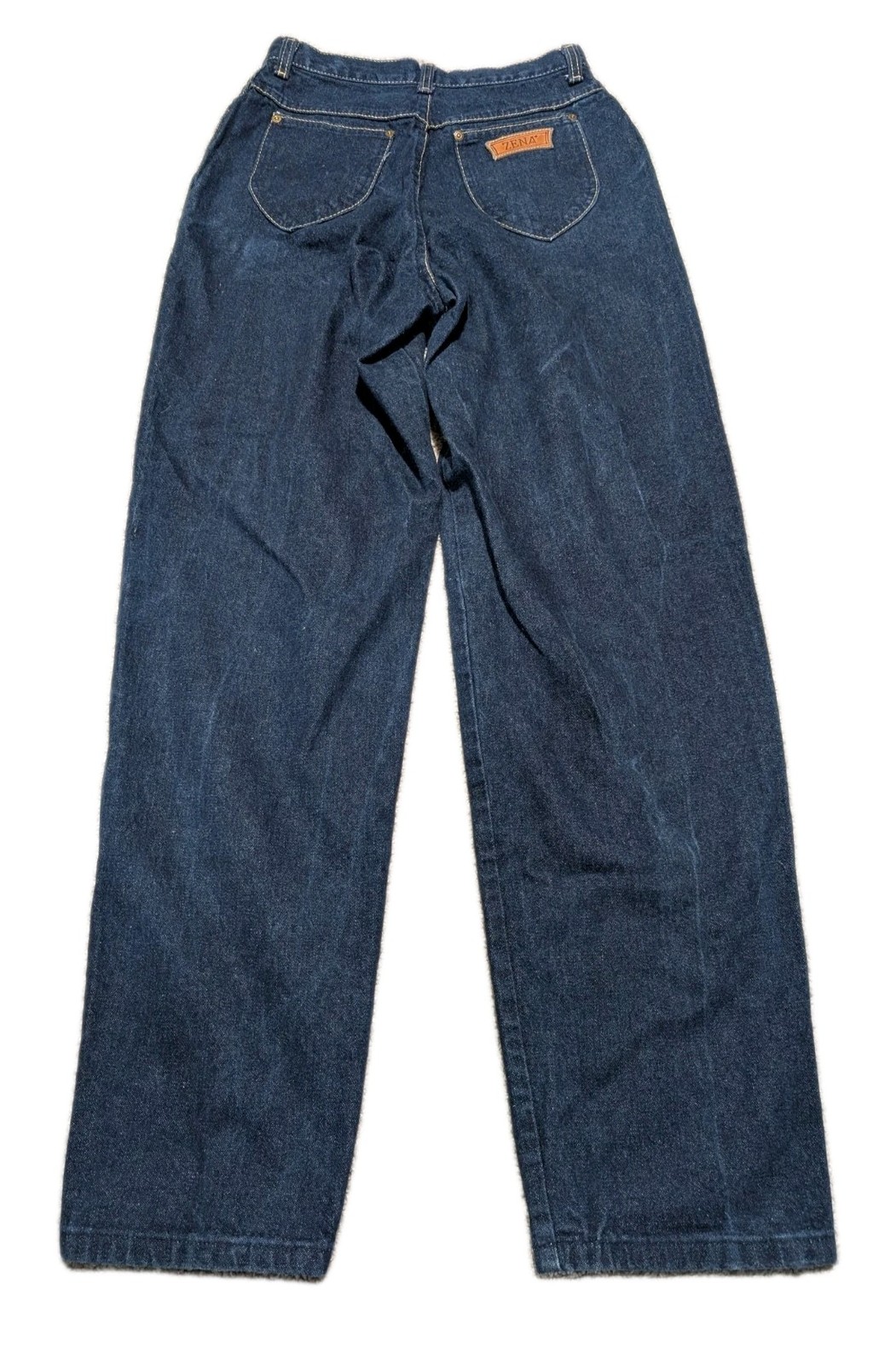 VTG Women’s 90s ZENA Jeans 13 Sz 26″ Dark Wash High Waist Logo Spellout