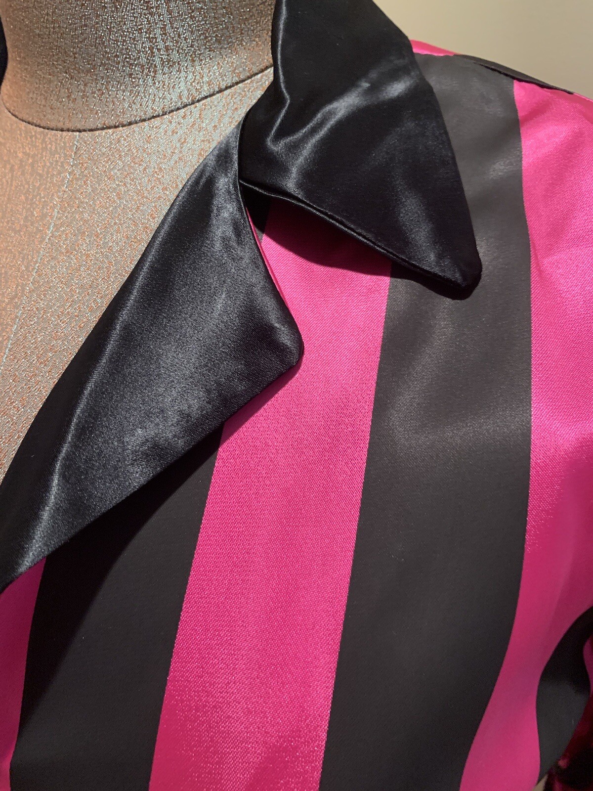 Curtain Call Women’s Vintage Costume Jacket Blazer Medium M Pink Black 80’s