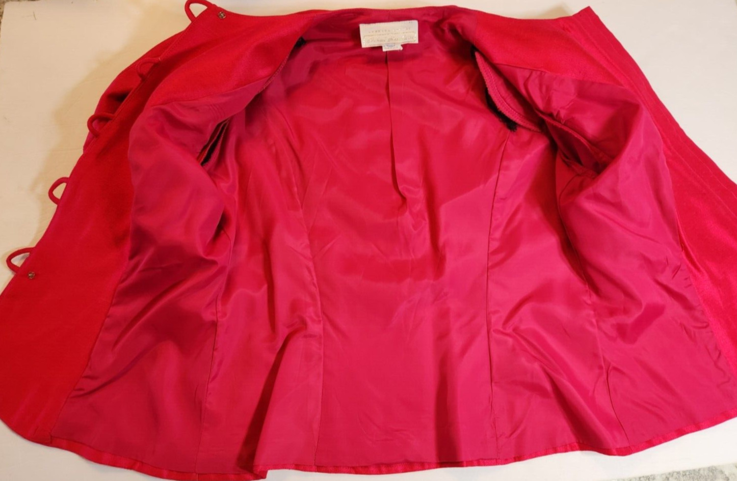 Vtg Barbara Chodos for Michael Marcella Pink Short Puff Sleeve Jacket Sz 12 NWD