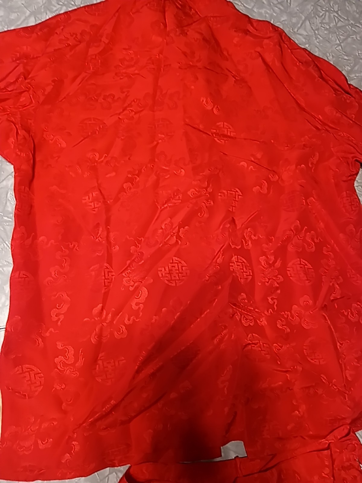 Vintage 60s/70s Chinese Silk Tunic Jacket Blouse And Pants Size 16