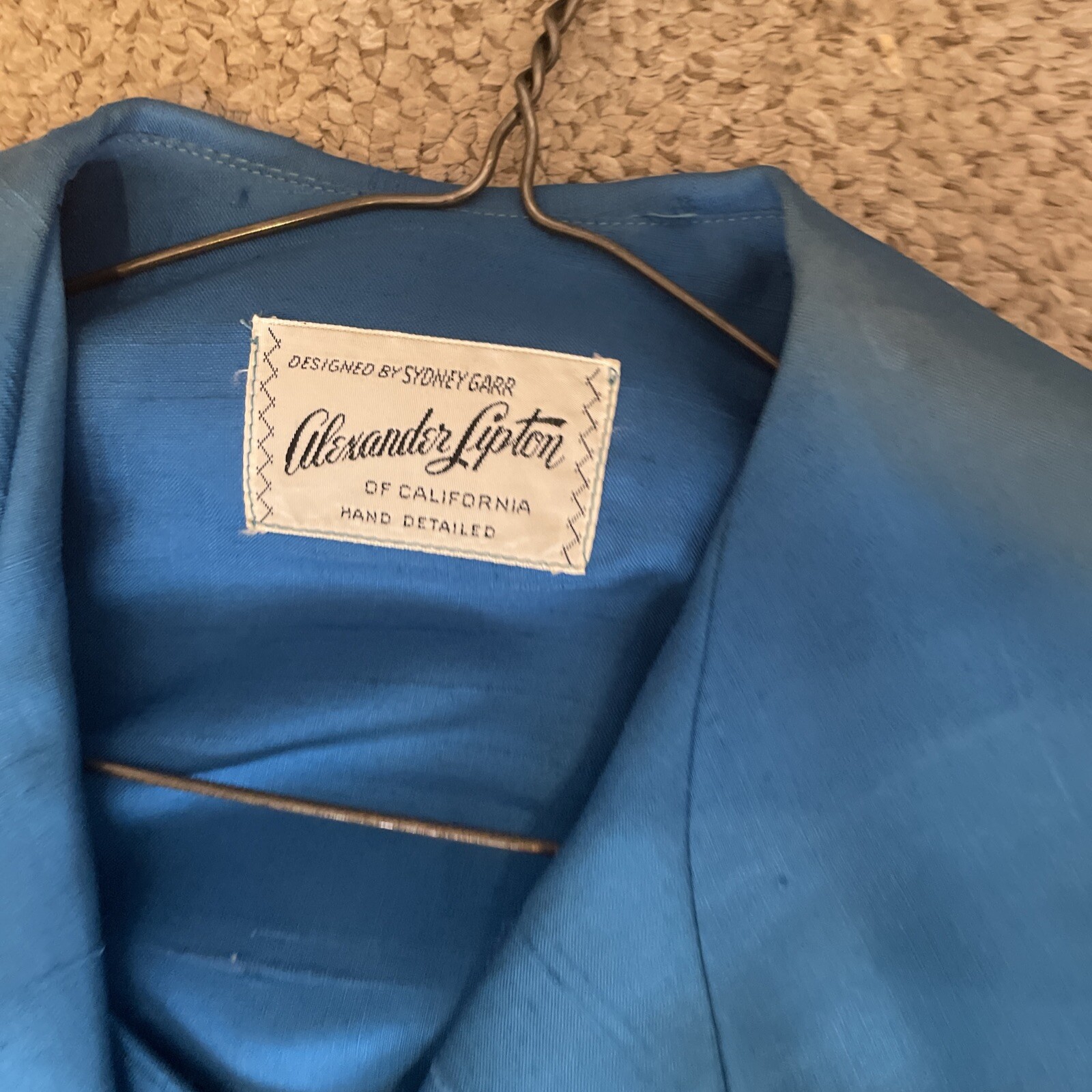 Vintage Alexander Lipton Dress Womens With Jacket Bright Blue