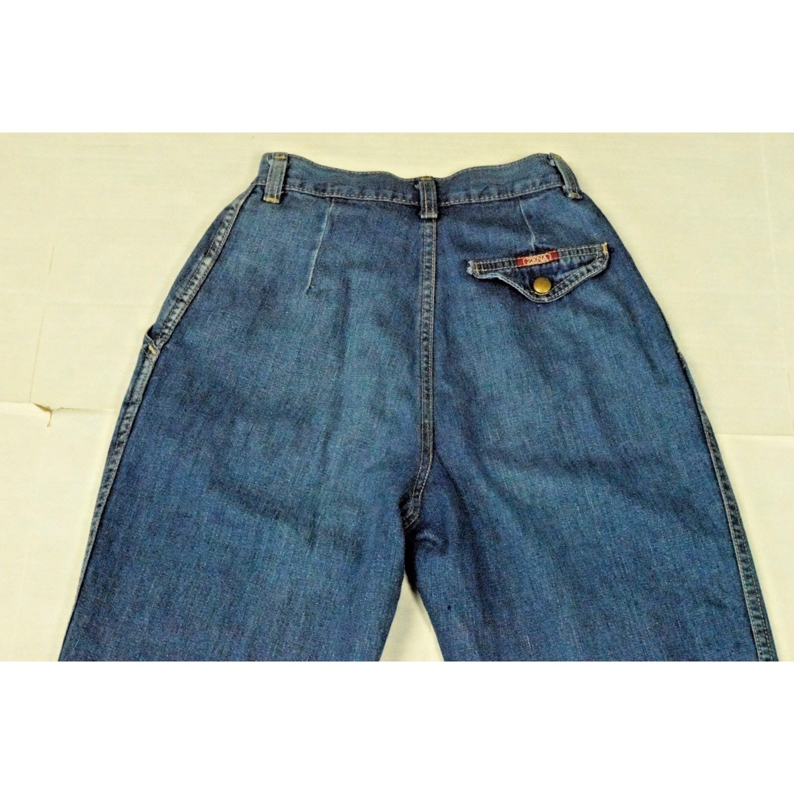 Vintage Zena Jeans Size 3 XS 90s Classic Blue Pleated High Waist Thin Denim