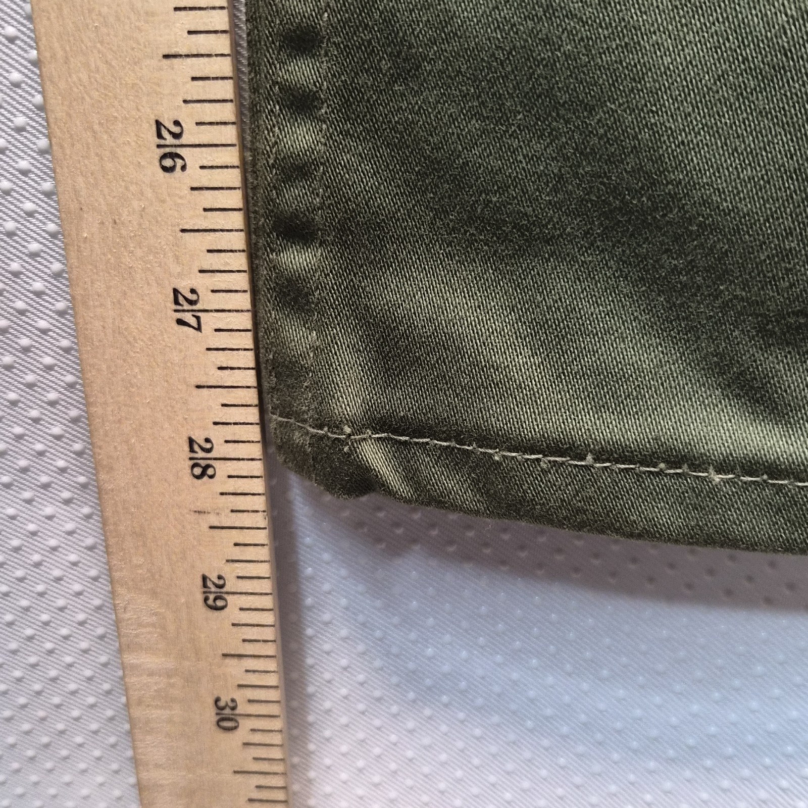 Vintage 60s 70s Cheap Jeans Army Camo Green Flared Khaki Pants 32×28 Military