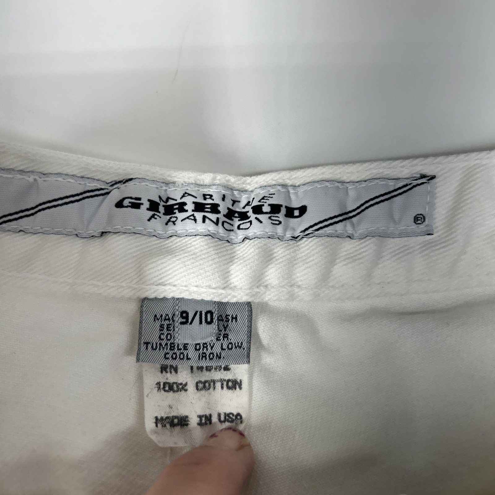 VTG Marithe Francois Girbaud White Jean Shorts Sz 9/10 Women’s