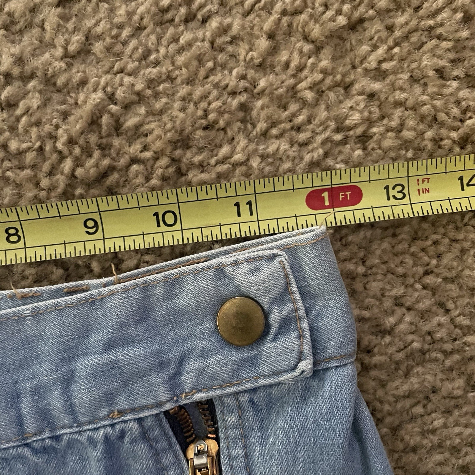 Vintage High Waisted Bell Bottoms Denim Jeans Rumble Seats by Wilkins Size 24×29