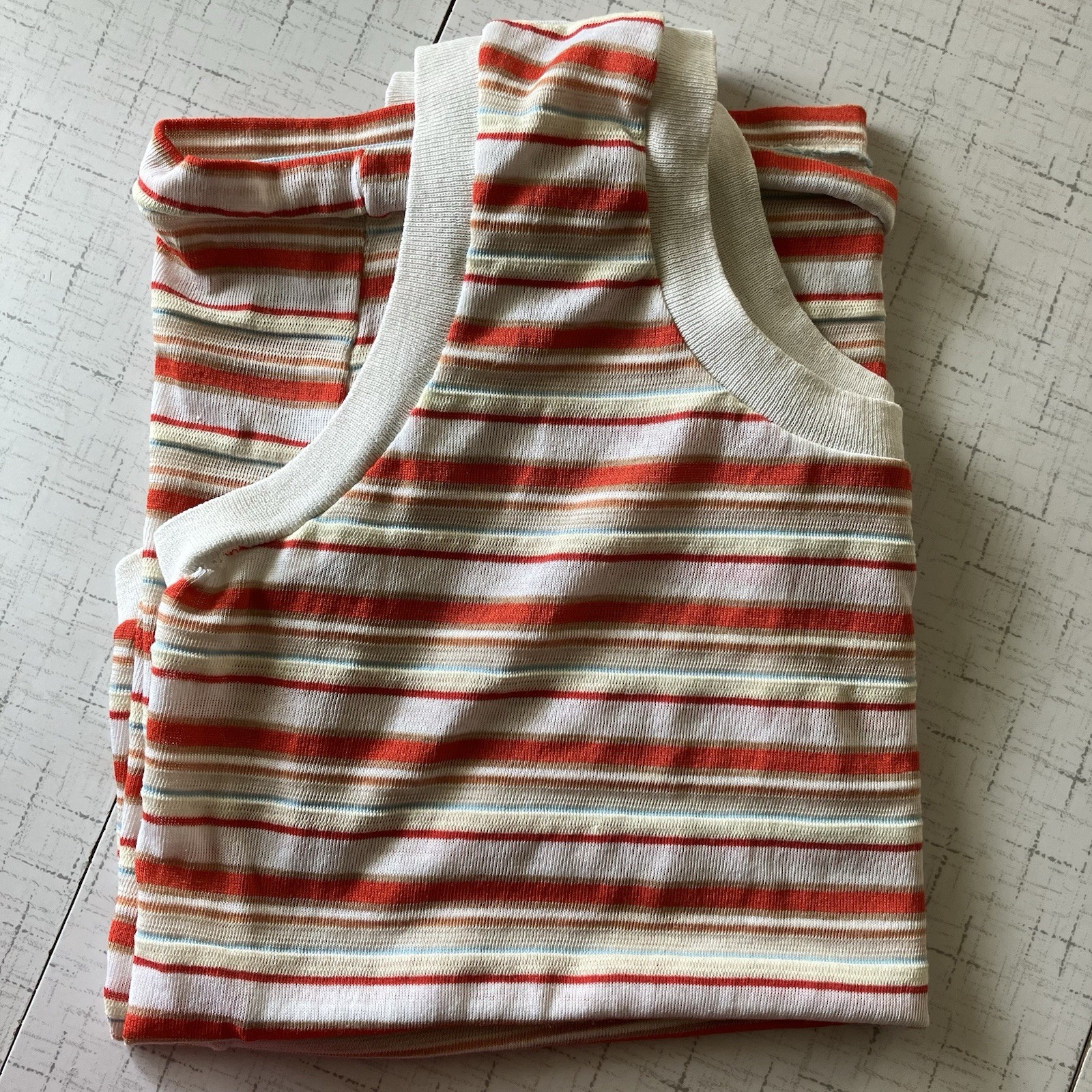 Knit Tank 60s Vintage Cotton Blend Wonder Years Vibe Size 42