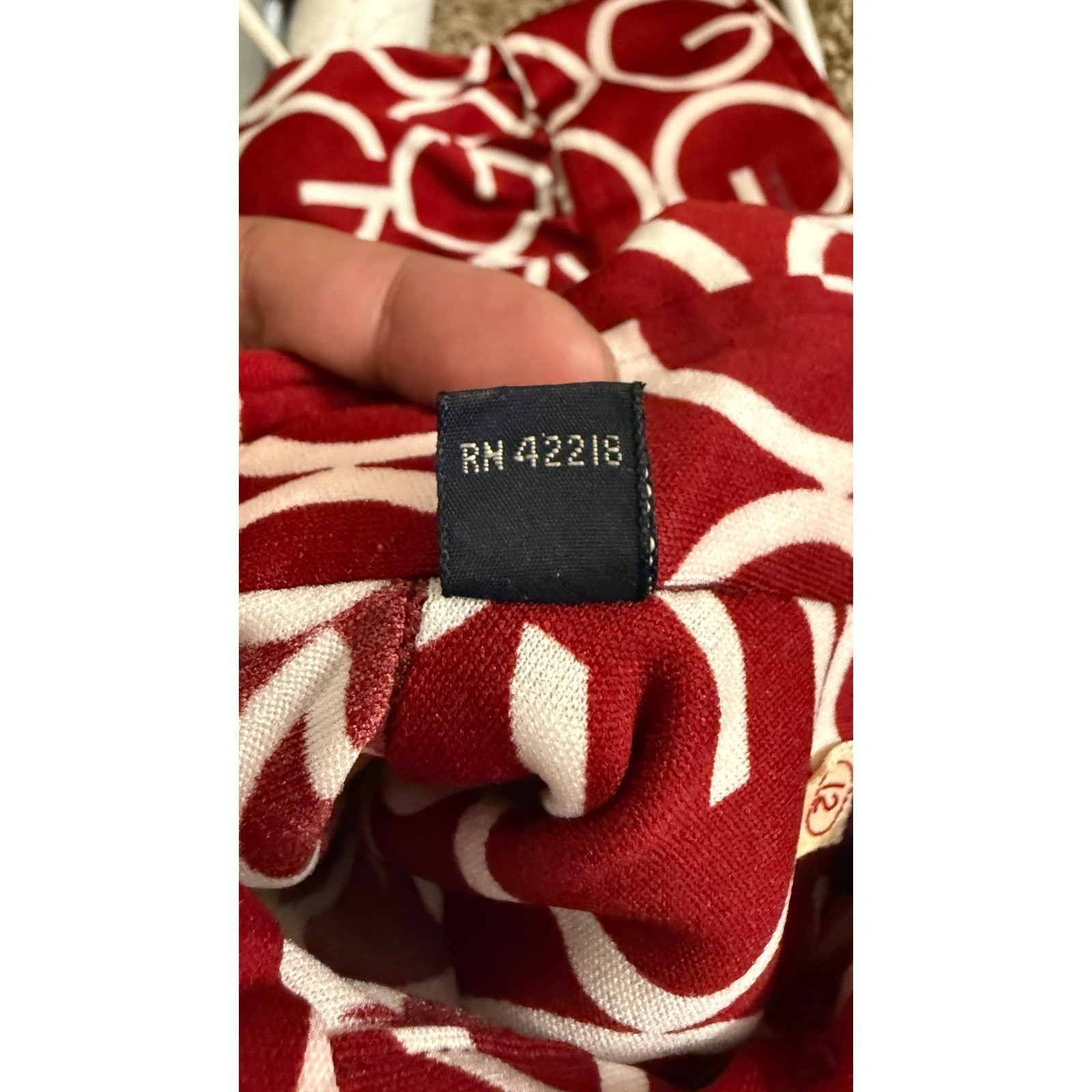 Givenchy for Chesa Red Monogram Logo Button Up Legally Blonde Rare Vintage 70’s