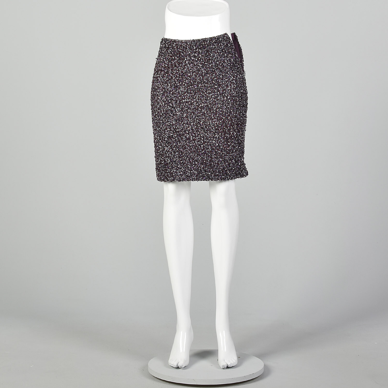 XXS Purple Skirt Amethyst Heavily Beaded Formal Cocktail Evening Party Mini VTG