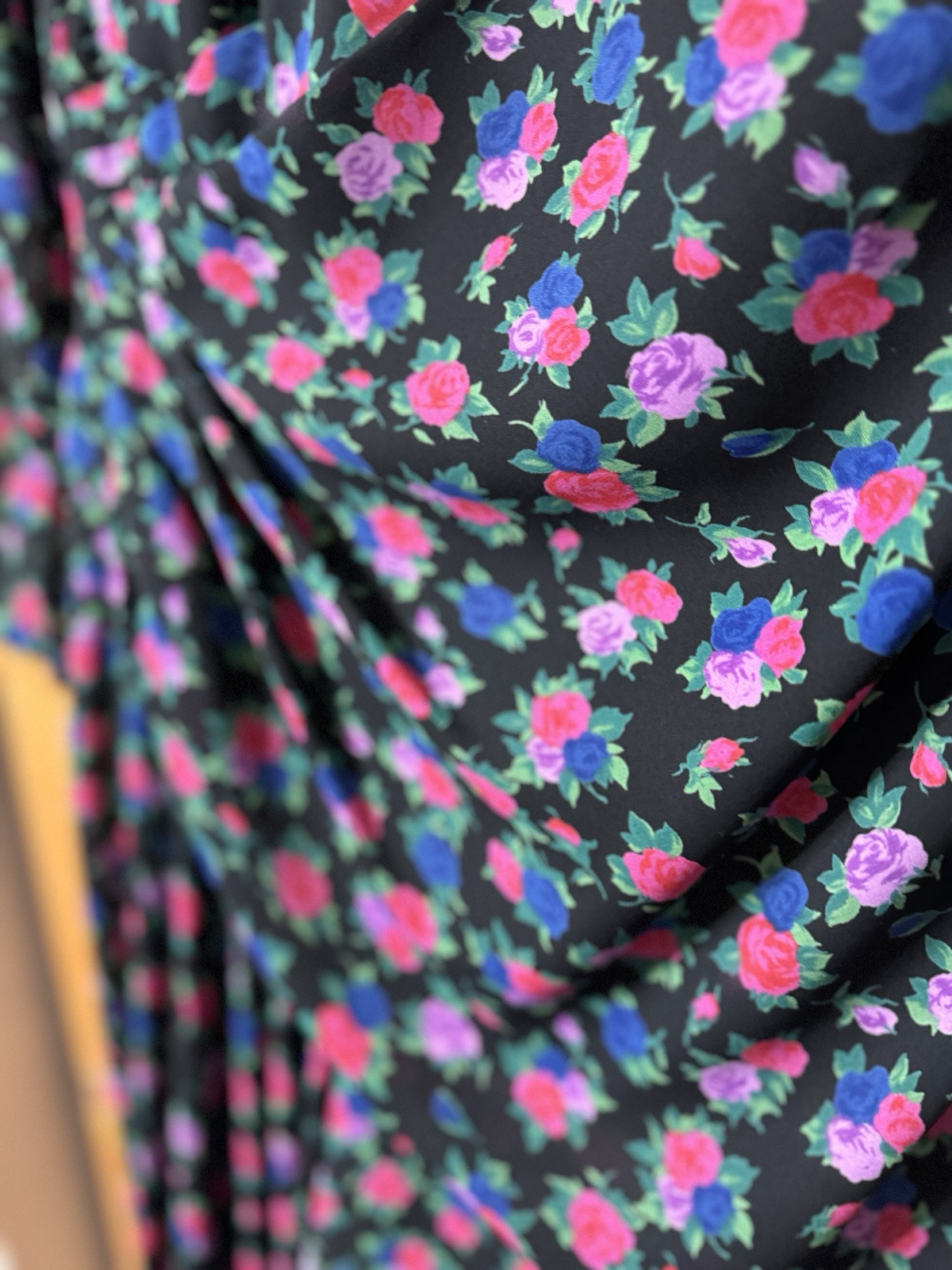 VTG 80s LIZ ROBERTS PUFF By Mary Ann Lamonte Floral Side Wrap Women’s Size M/L