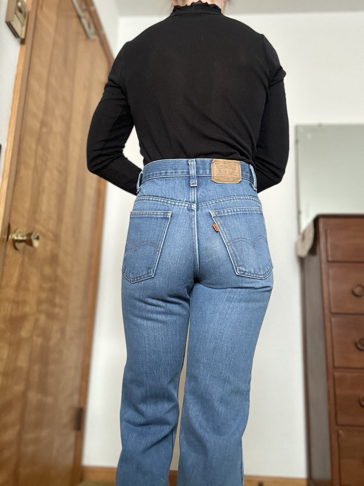RARE Vintage Levi’s Orange Tab Jeans 719-0917 Straight Leg 27×32