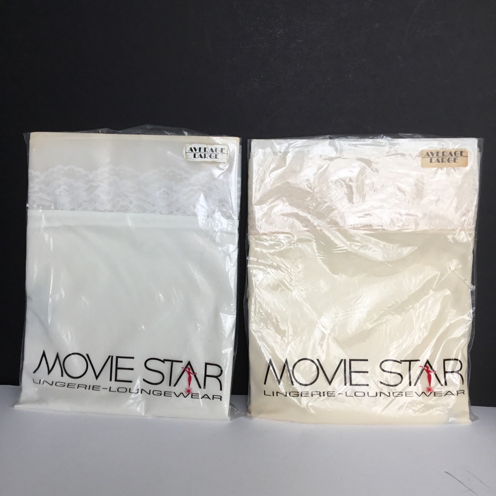 2 Vntg. Movie Star Lingerie-Loungewear Average Large Petticoat Nylon Half Slips