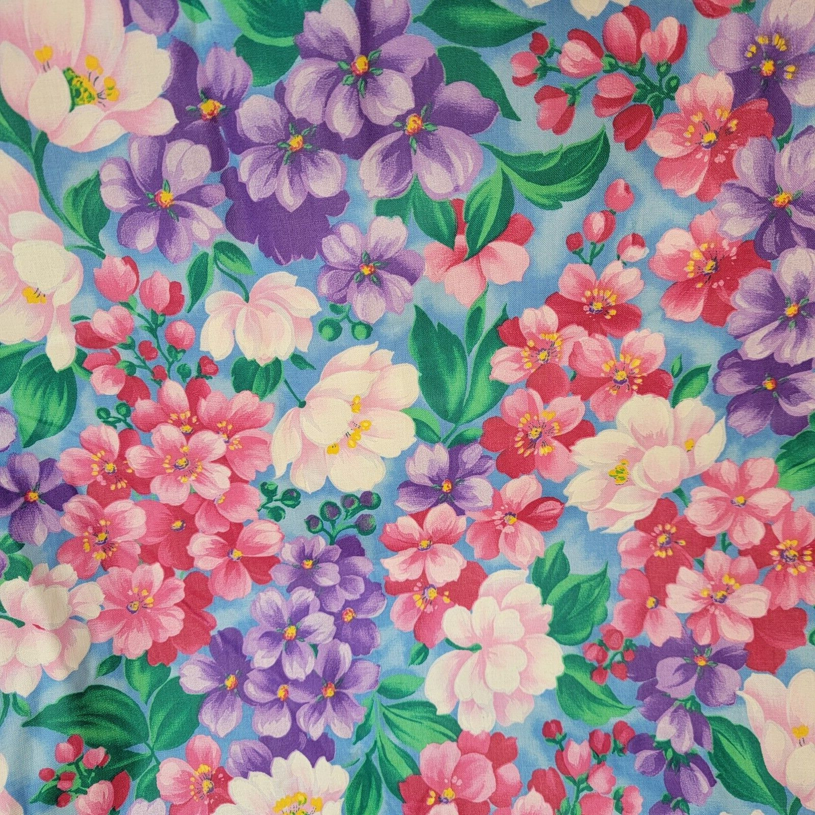 Vtg Elinor Carolina Maid Floral House Dress 70s 80s 90s Size Large Made In USA