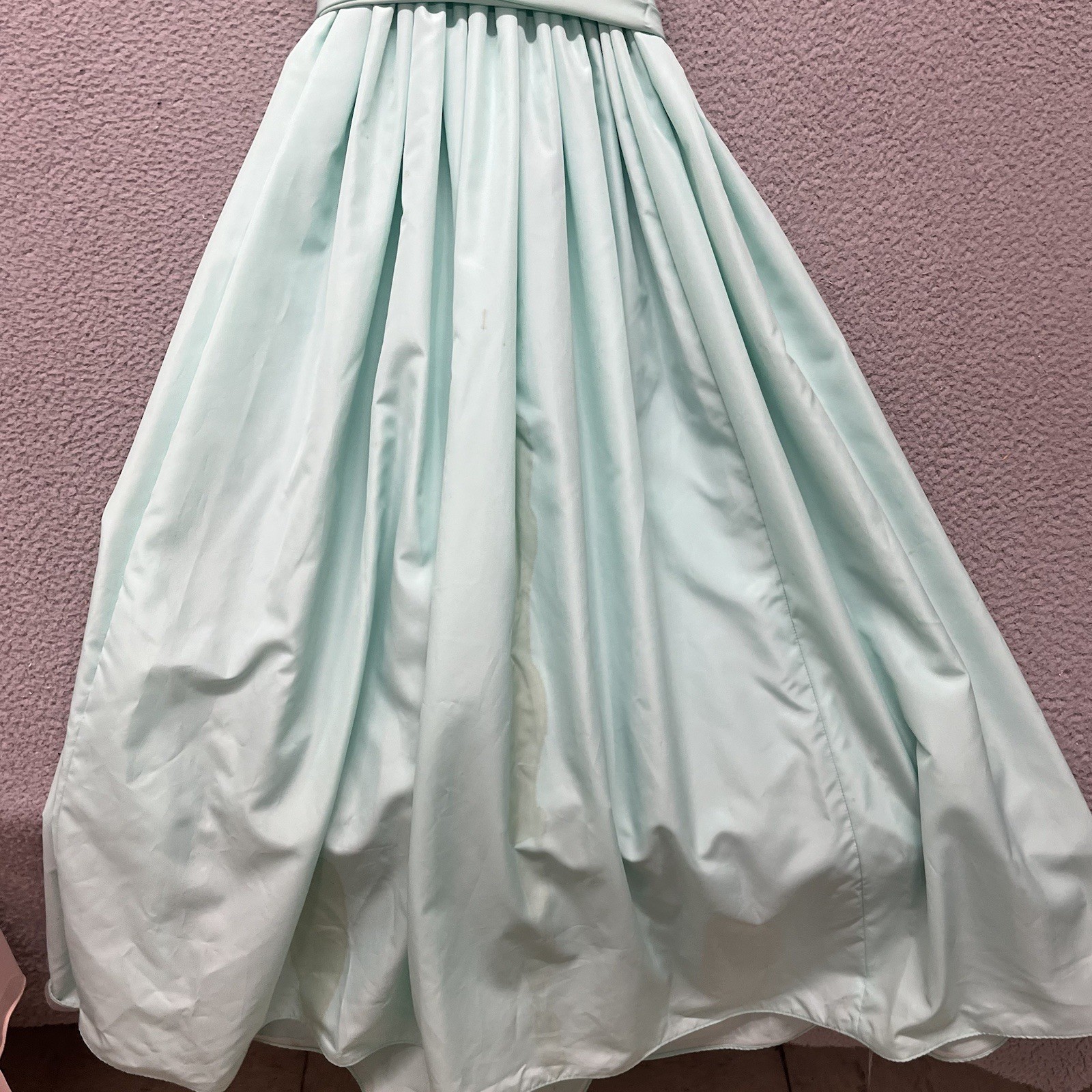 Lorrie Deb Dress Womens 3/4 Green Ruffle Floral Off The Shoulder True Vintage