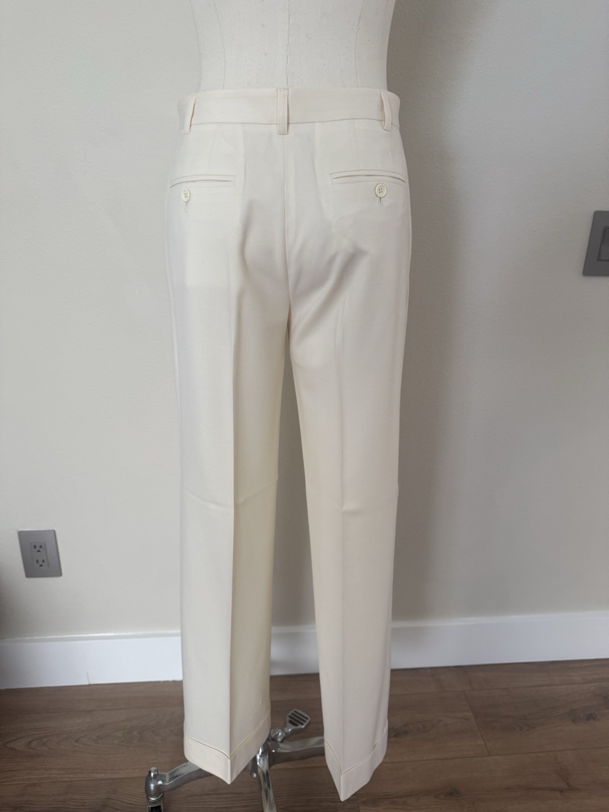 Nicole Farhi Vintage 90’s Womens Cream Wool Pant Suit UK Size 10 US Size 6