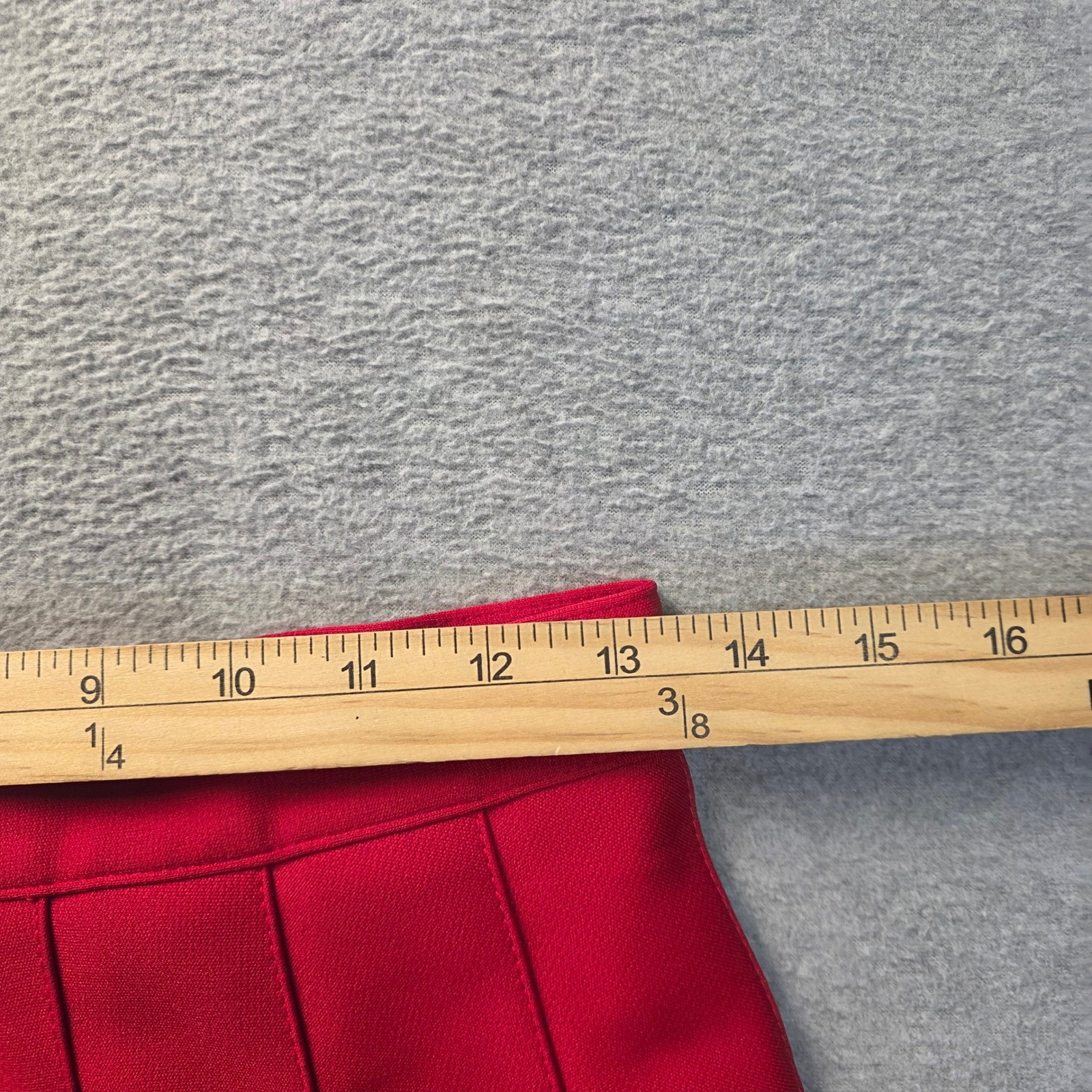 Vintage USA Cheerleader Danzteam Pleated Cheer Skirt Womens 27 Red White Pom Pom