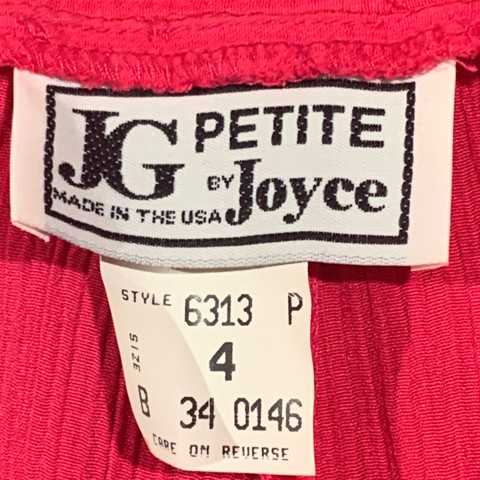 JG Petite by Joyce 3pc Suit Set Womens 6 8 Pink Blue Green 80s VTG Colorblock