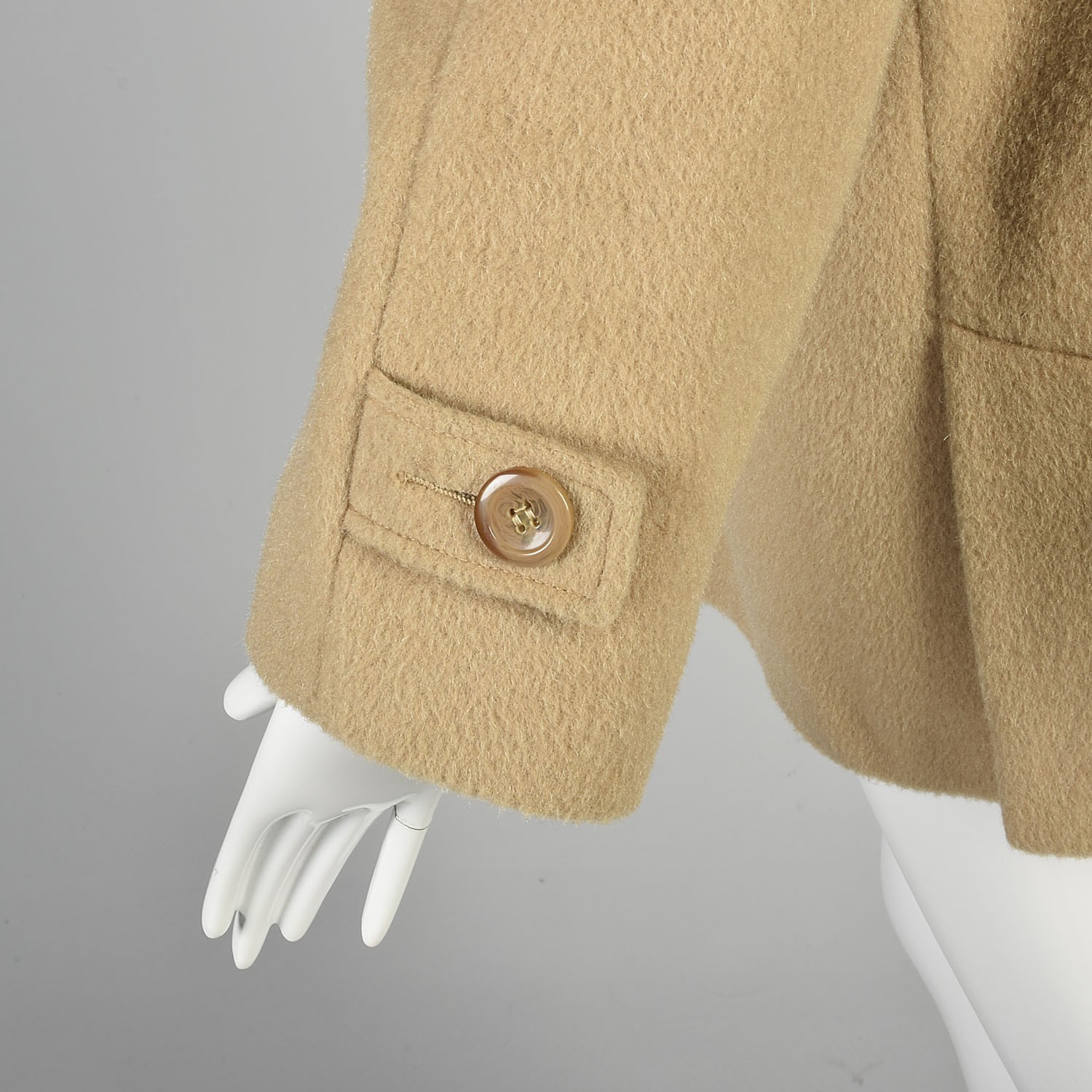 XL 1970s Tan Wool Coat Winter Raglan Sleeve Comfortable Classic Car Coat