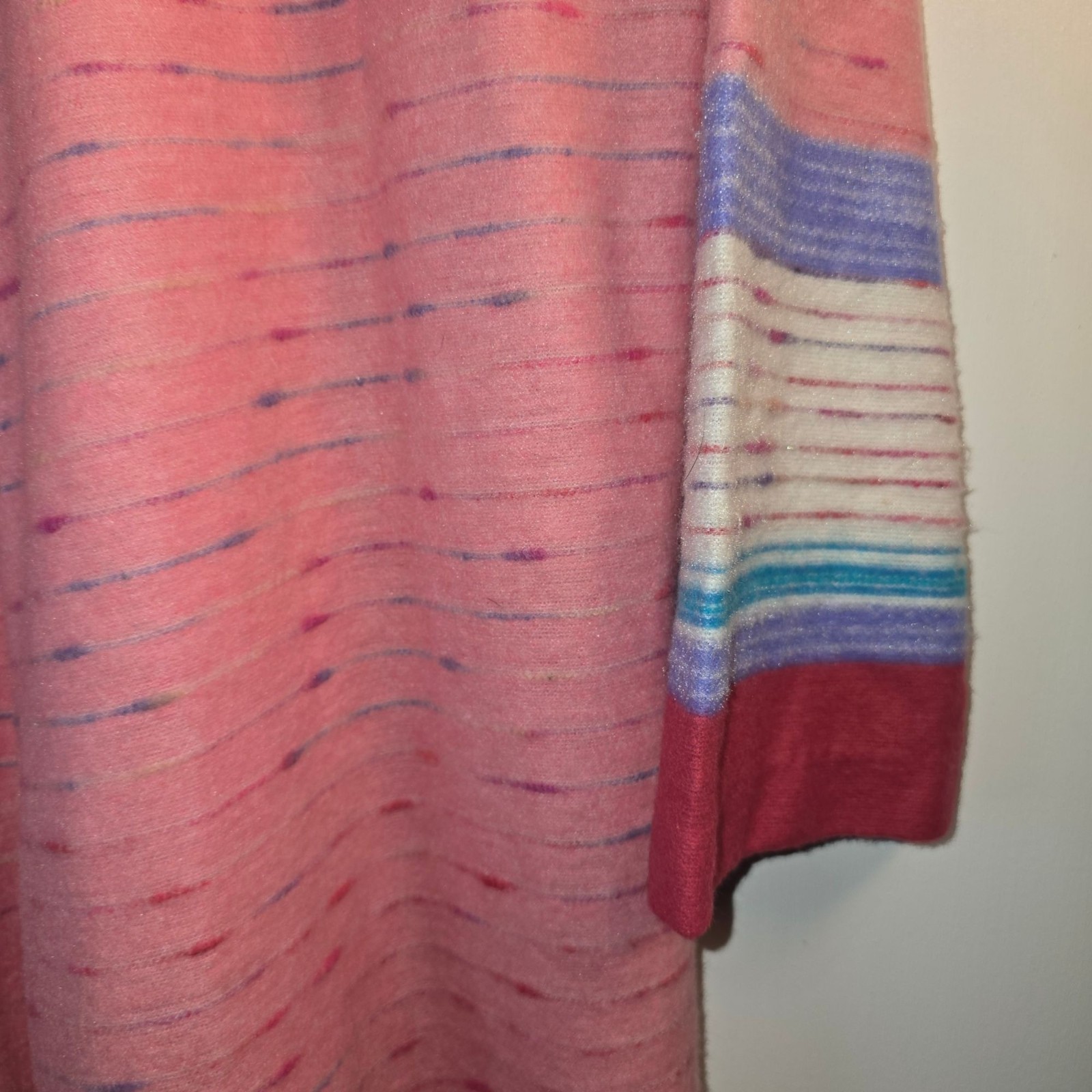 Vintage 1970’s Joseph Magnin The Farr West Fuzzy RARE Striped House Coat, Sz L