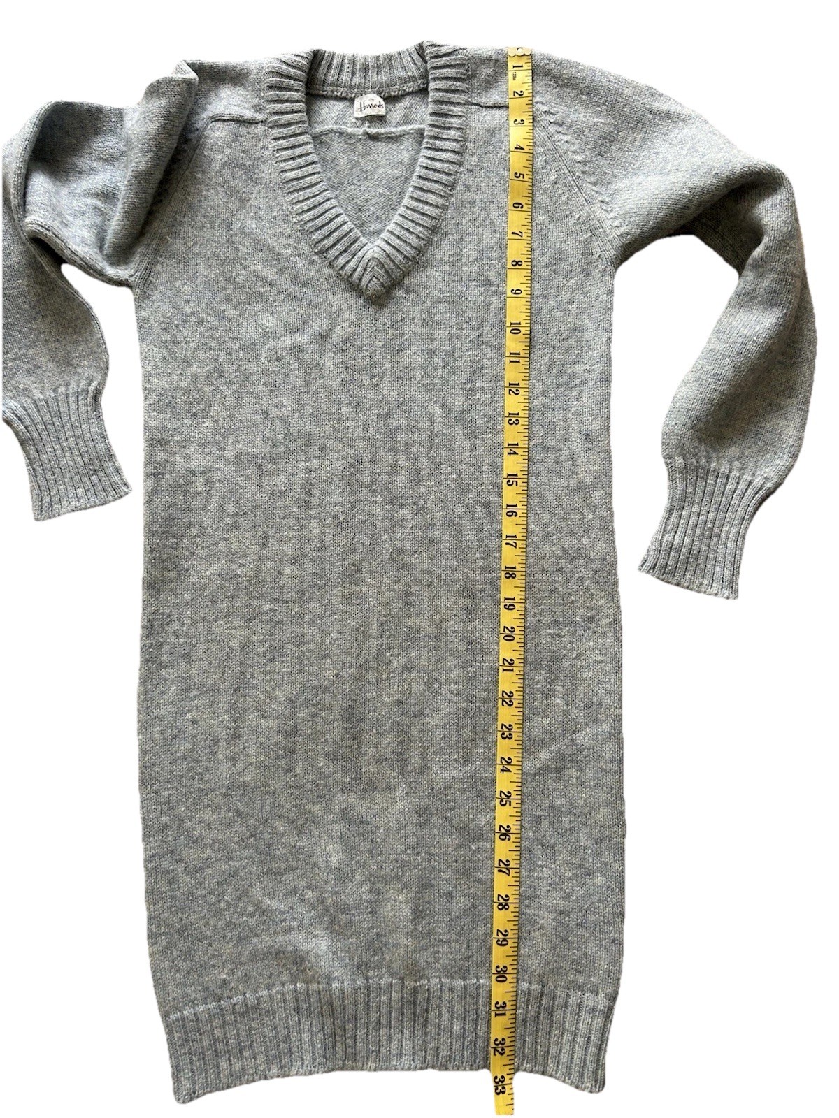 Vintage 70s John Laing for Harrods Shetland Wool Sweater Dress Made in Scotland