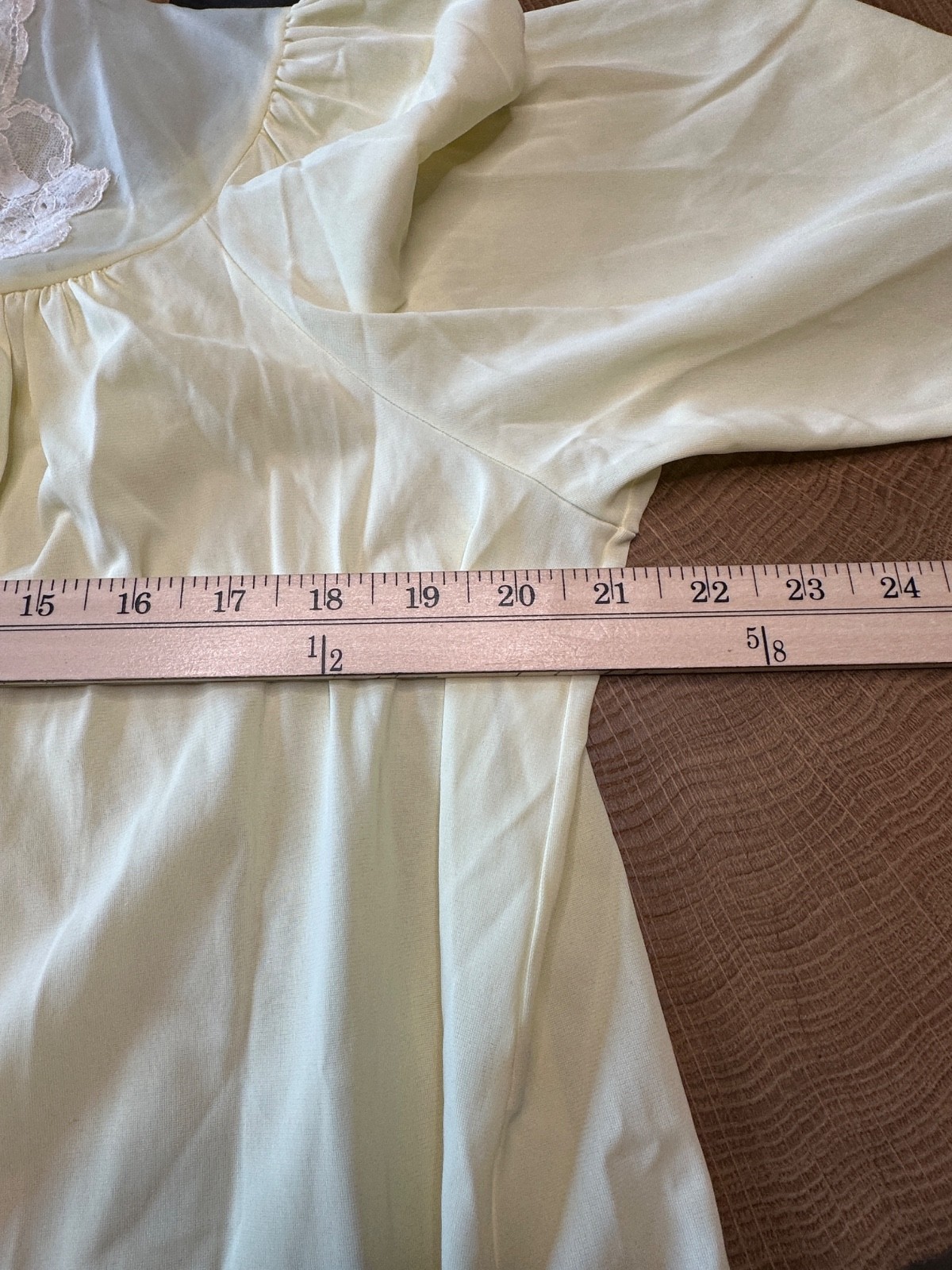 Vintage Carson Pirie Scott & Co 2 Pc NIGHTGOWN ROBE Lingerie Set LACE TWEE L