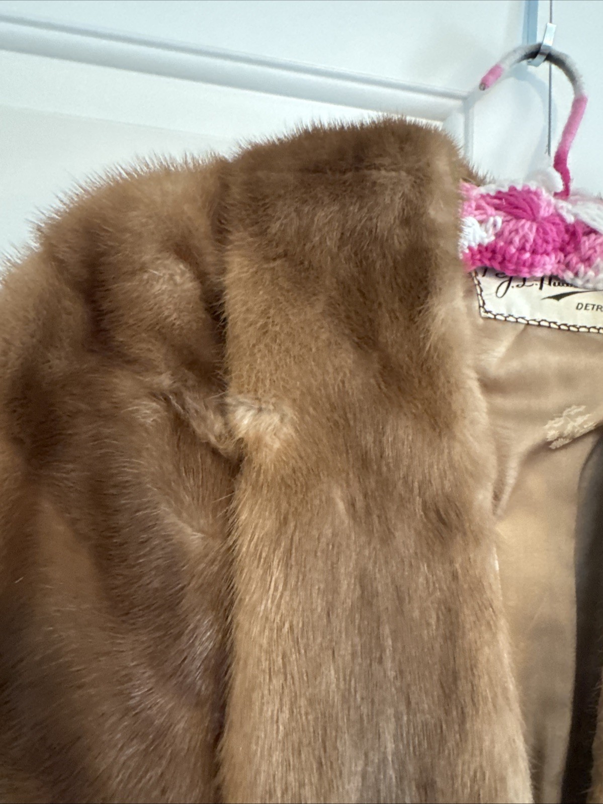 Vintage Women’s Mink Stole J.L. Hudson’s Detroit Capelet – One Size Bt1