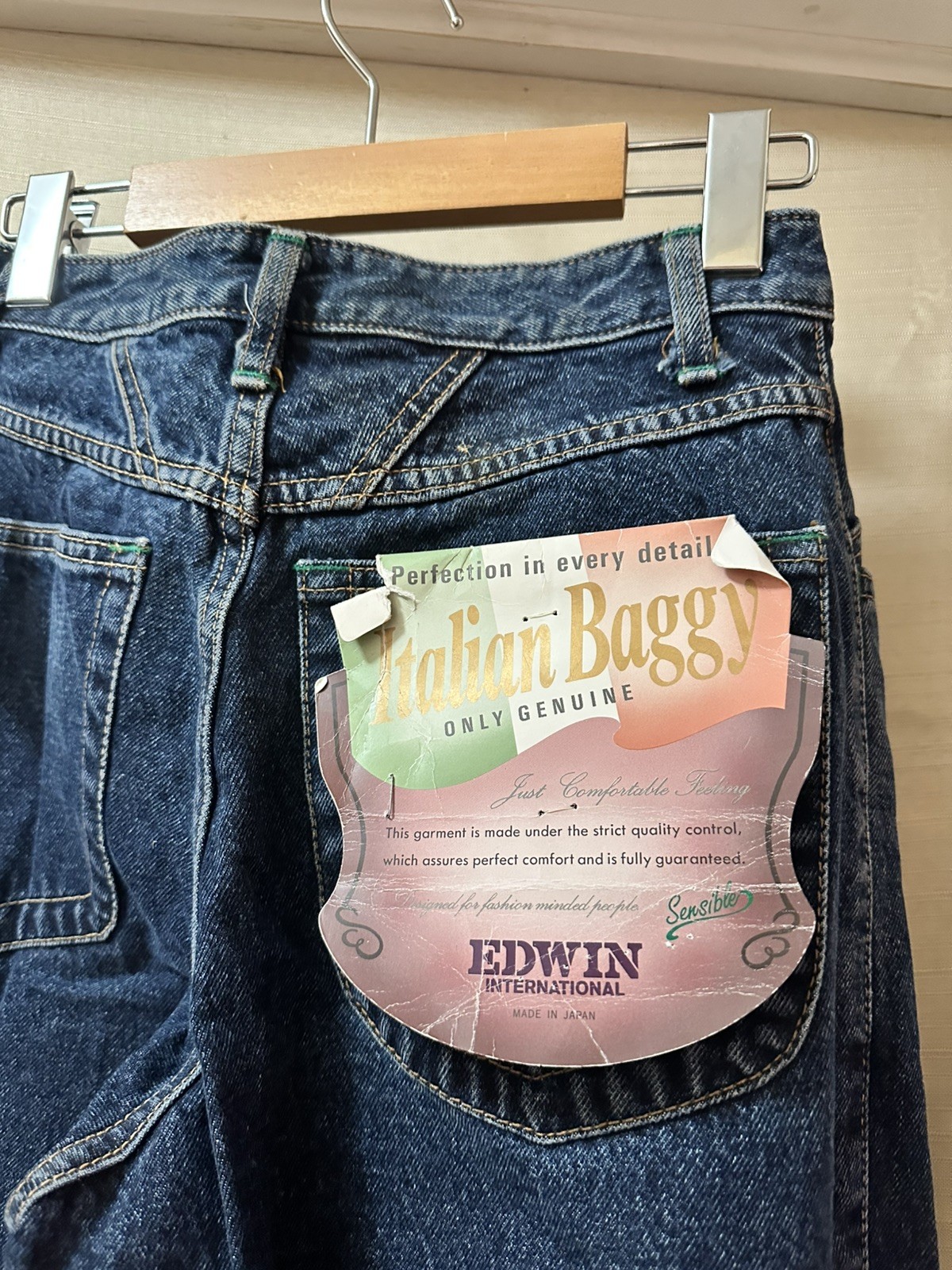 Vintage Edwin Italian Baggy Deadstock Jeans NWT Tapered Mom Women’s Size 28