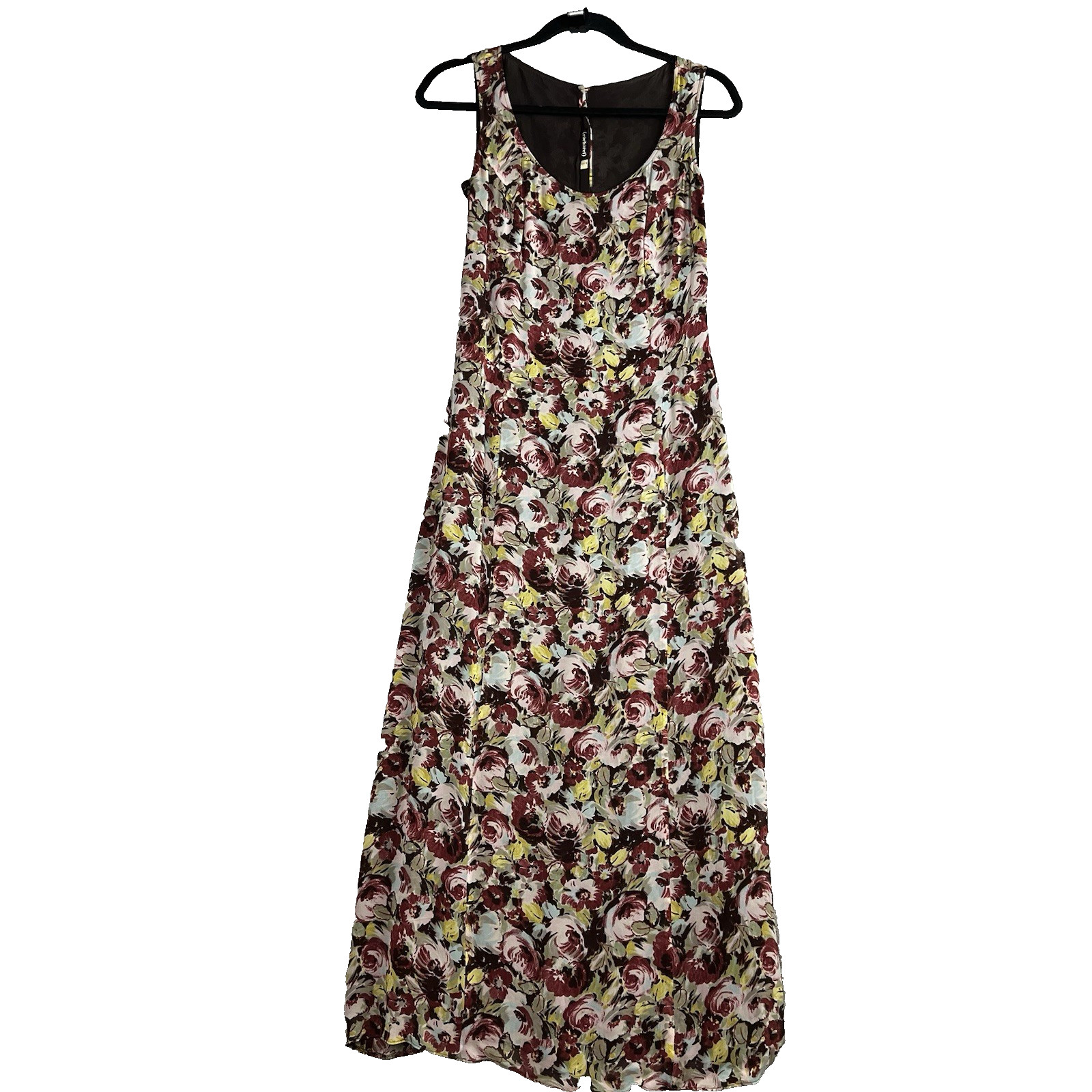 Vintage 80s CACHAREL Dress Max Sleeveless Floral Print Cotton Size 6/38
