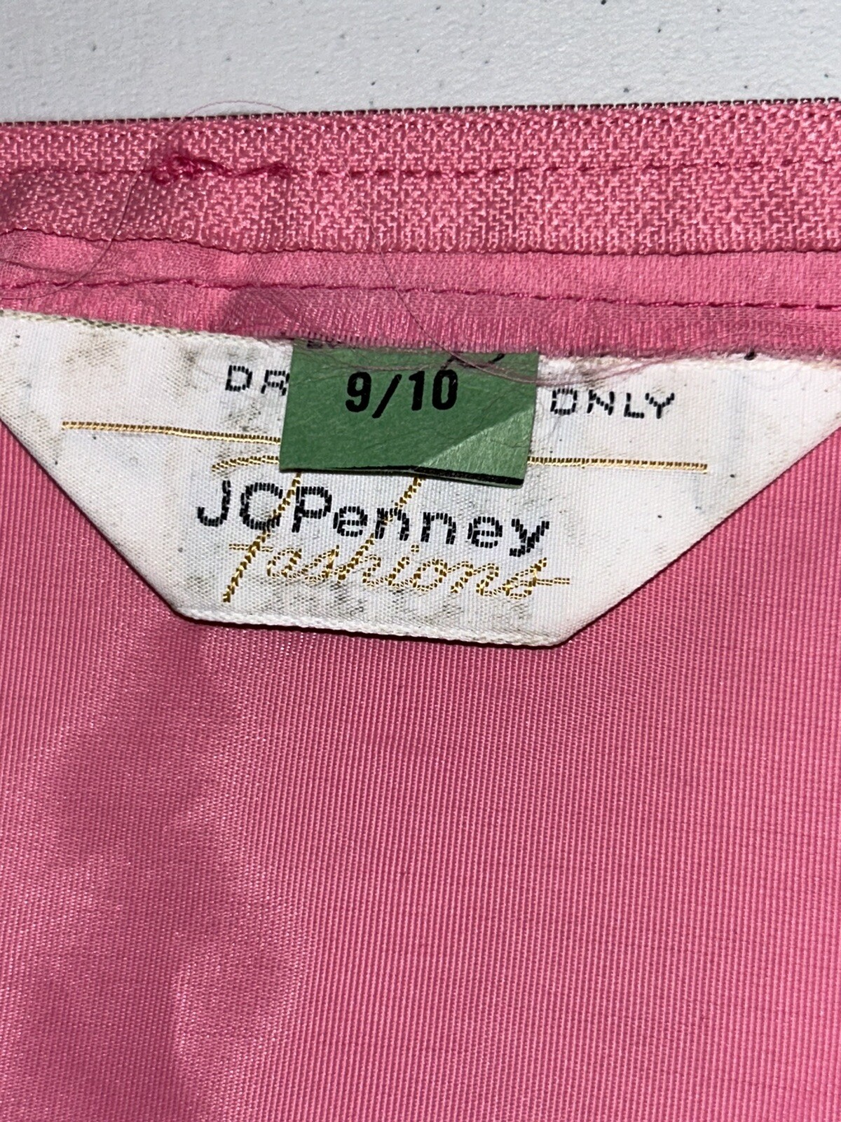 VTG Jc Penney Penny Pink 2 Piece Formal Raw Lace Dress Barbie NWT 80s 9/10 C1