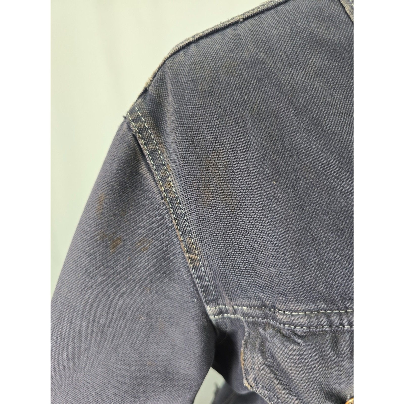Custom Distressed Denim Levis Trucker Jacket Jean 90s Grunge Patchwork Painted