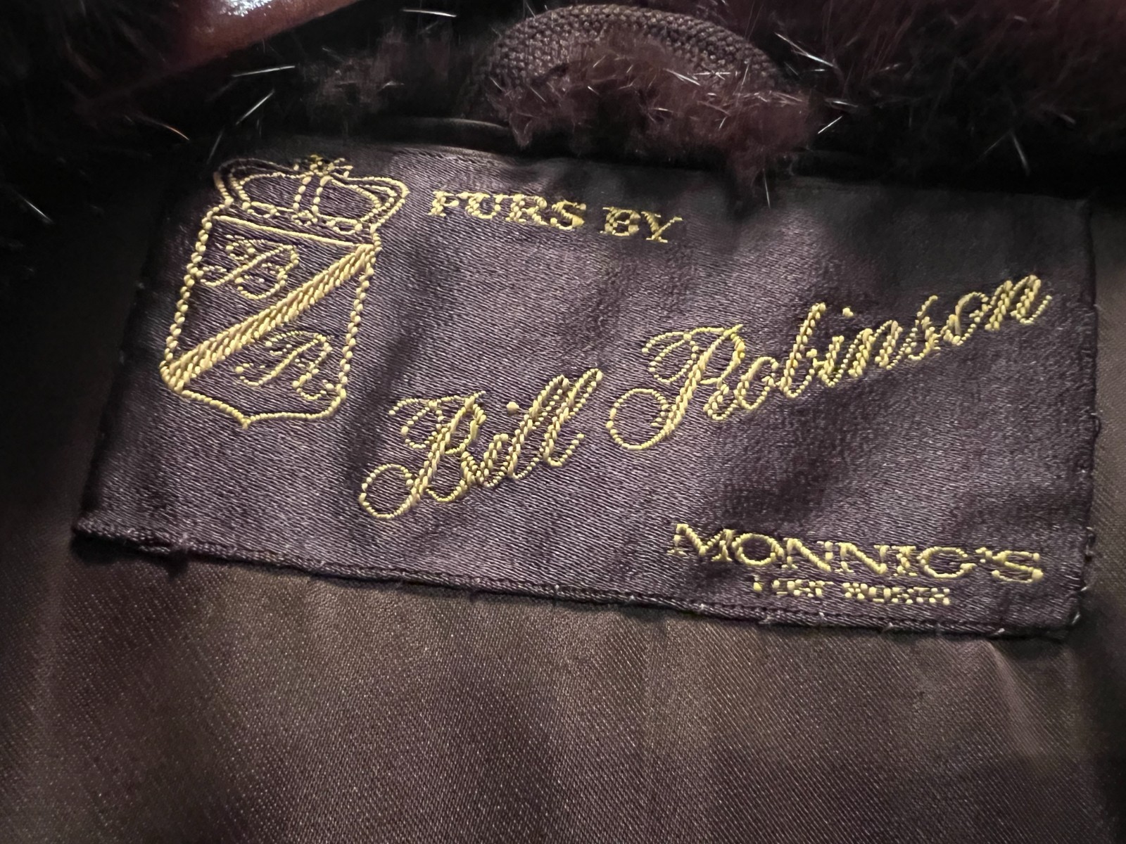 Vintage Bill Robinson Mink Coat, Sz 10. Excellent condition, not worn 25+ years