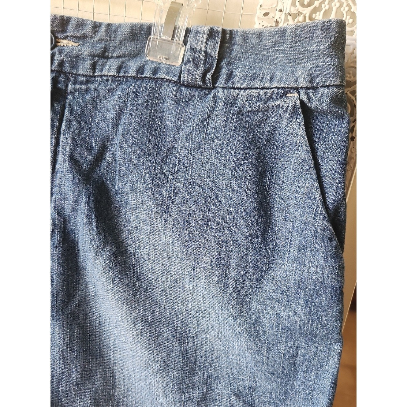 Vintage Gap sz 18 Denim Flat Front Shorts Plus