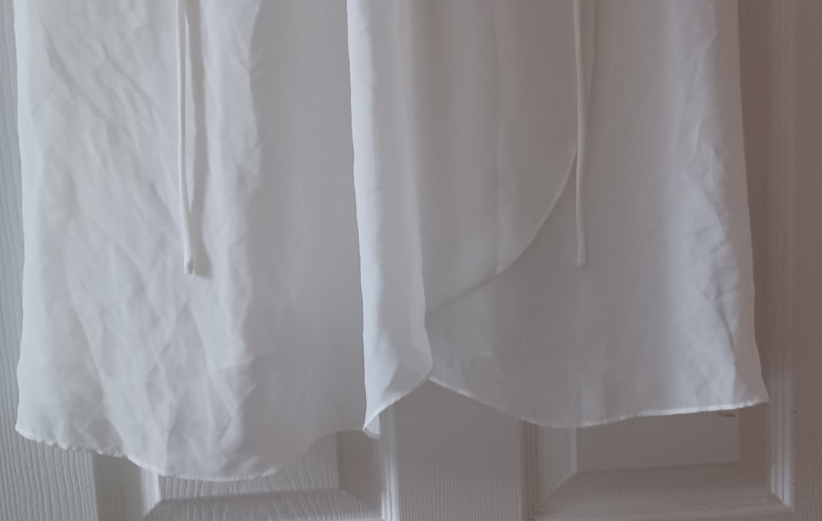 Blossom Intimates White Chiffon Nightgown Large Empire Waist Bridal Semi-Sheer