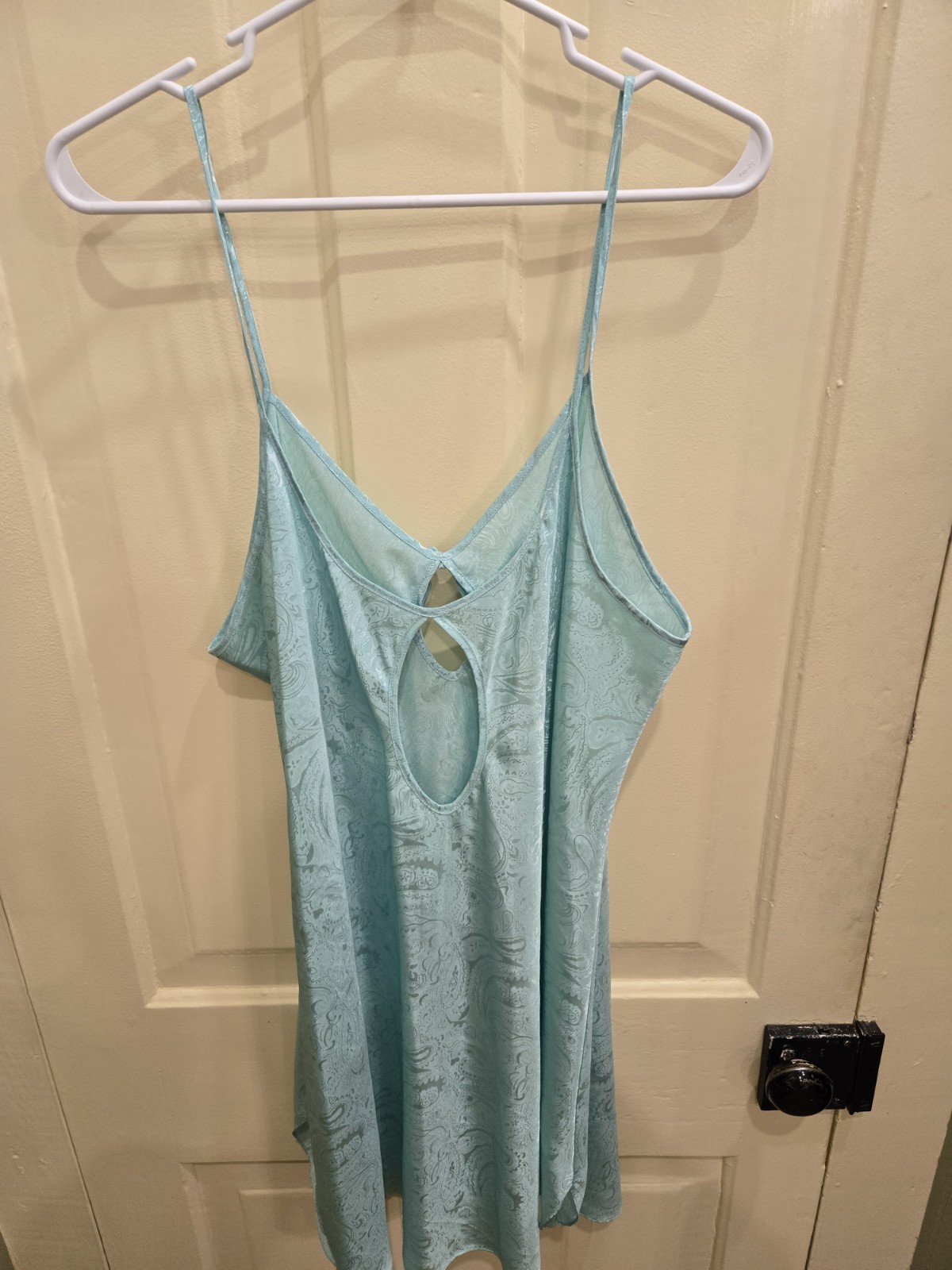 Size 2X Intimate Moods Nightgown Lingerie Women’s Keyhole Mint Green Vtg EUC