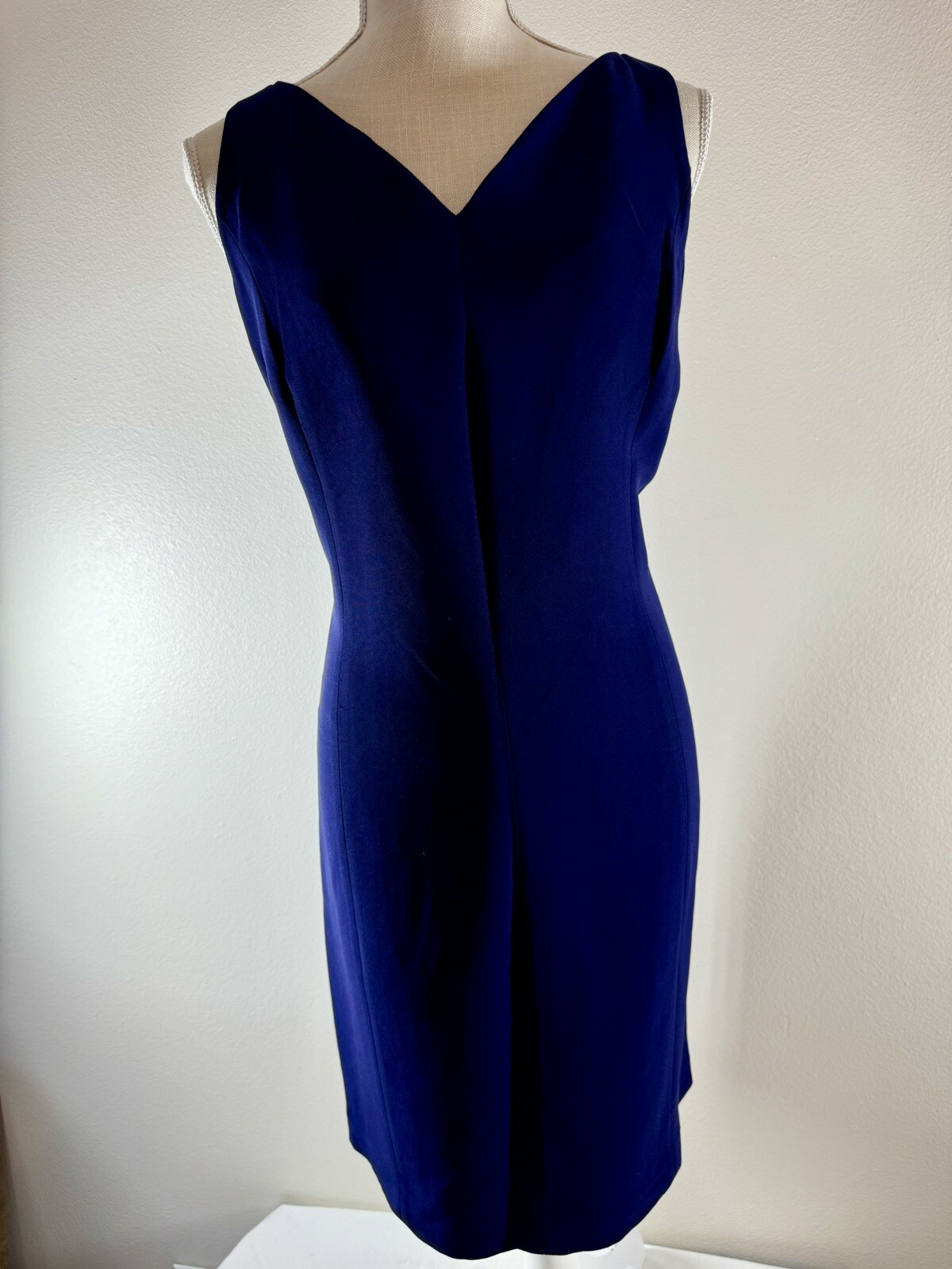 Vtg Y2k Shift Dress Jones New York Purple V-Neck Size 12