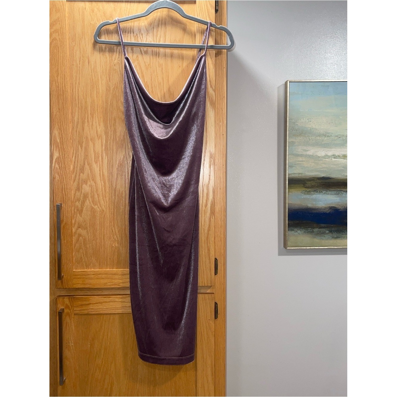Lulu’s Velvet Mauve / Pink Cowl Neck Midi | Sz Small | Events Wedding Party