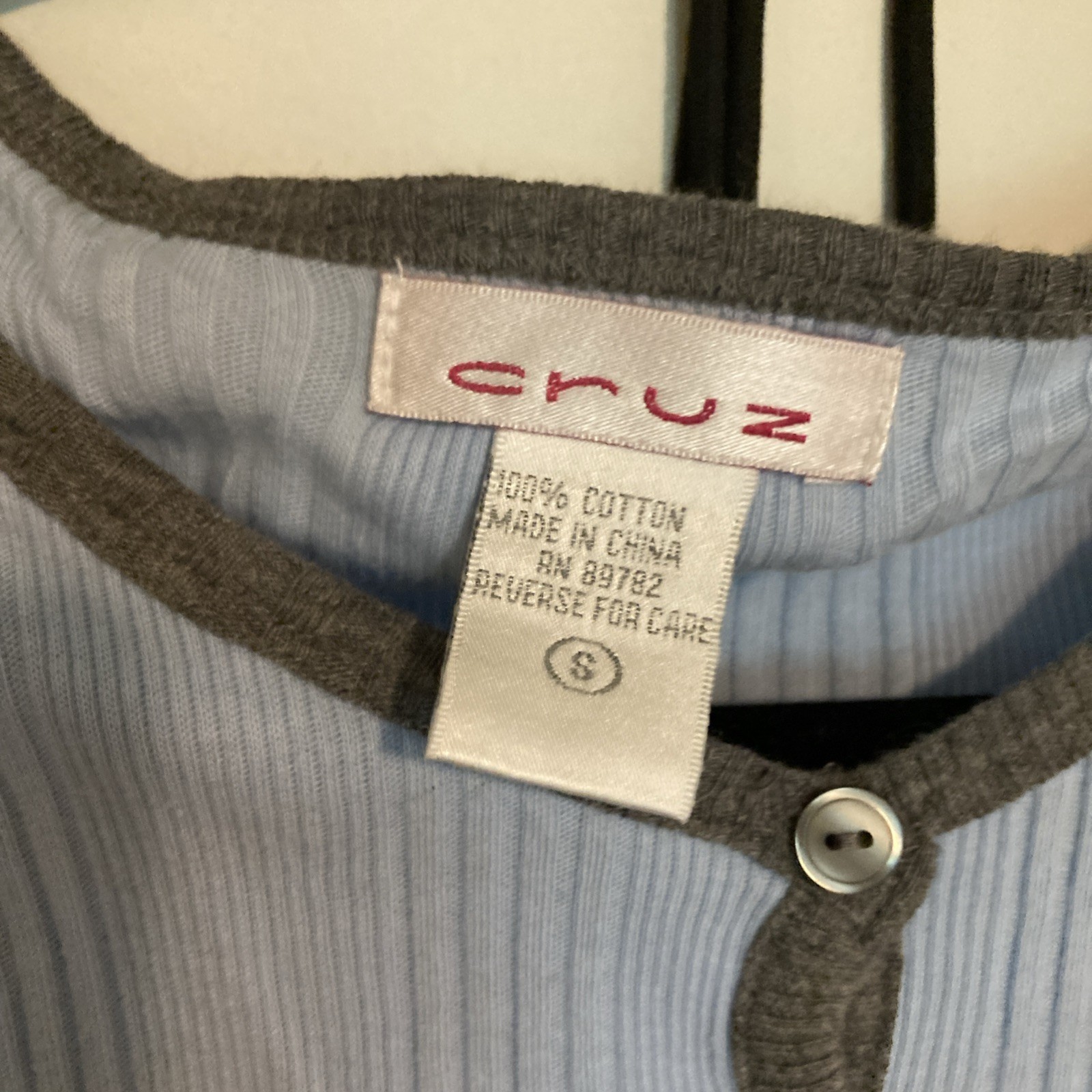 Vintage 1990s Cruz Pajama Set Pants and Top Blue Sz Small 100% Cotton Never Worn