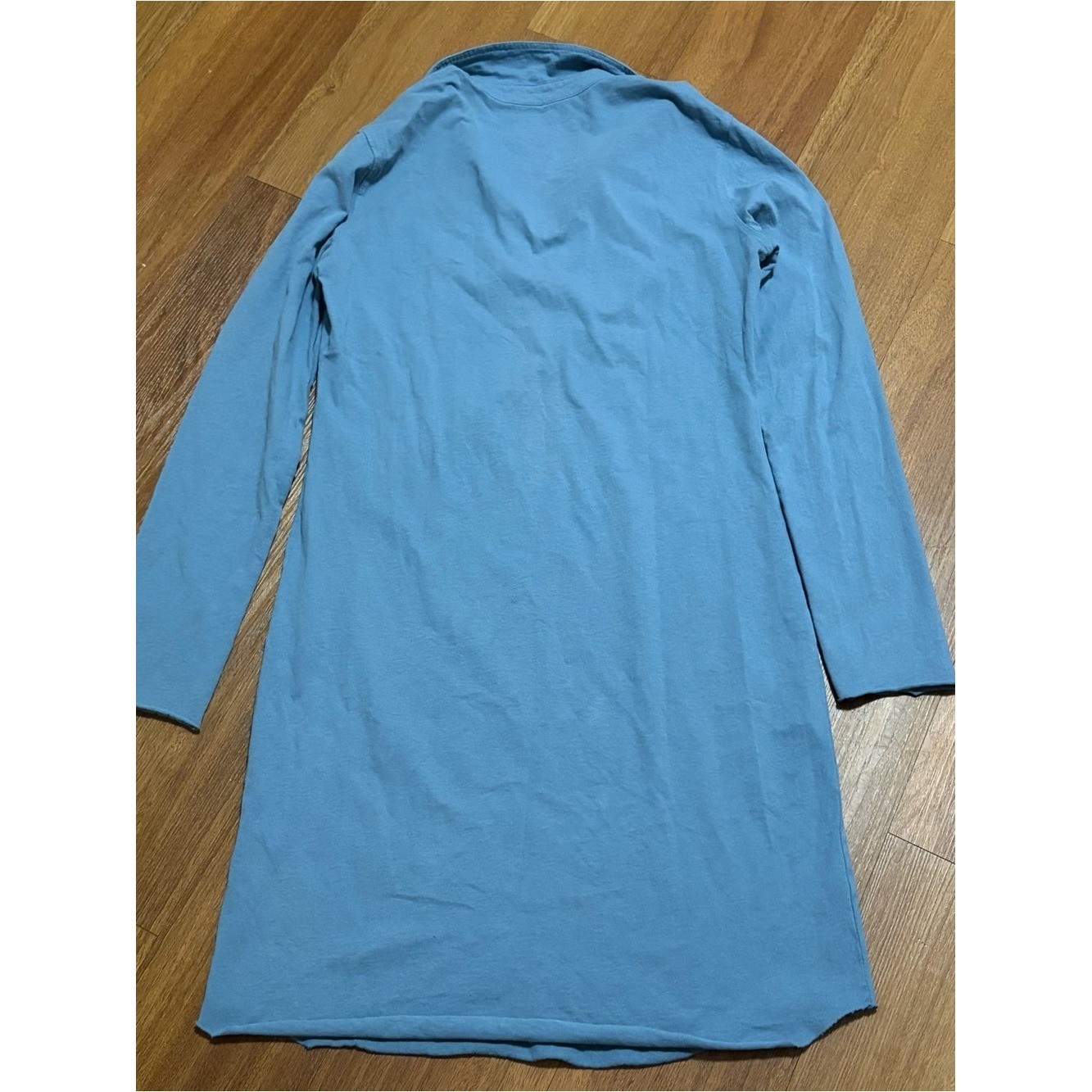 Frank and Eileen Nicole Henley Dress Dusty Blue Size XS 100% Cotton Midi EUC