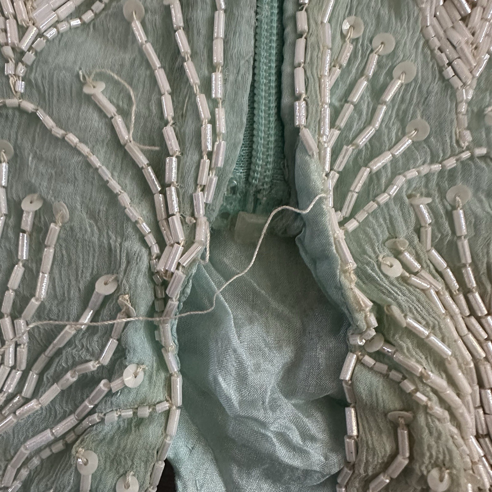 Vintage 1980s Judith Ann Creations 100% Silk Sequined Beaded Top