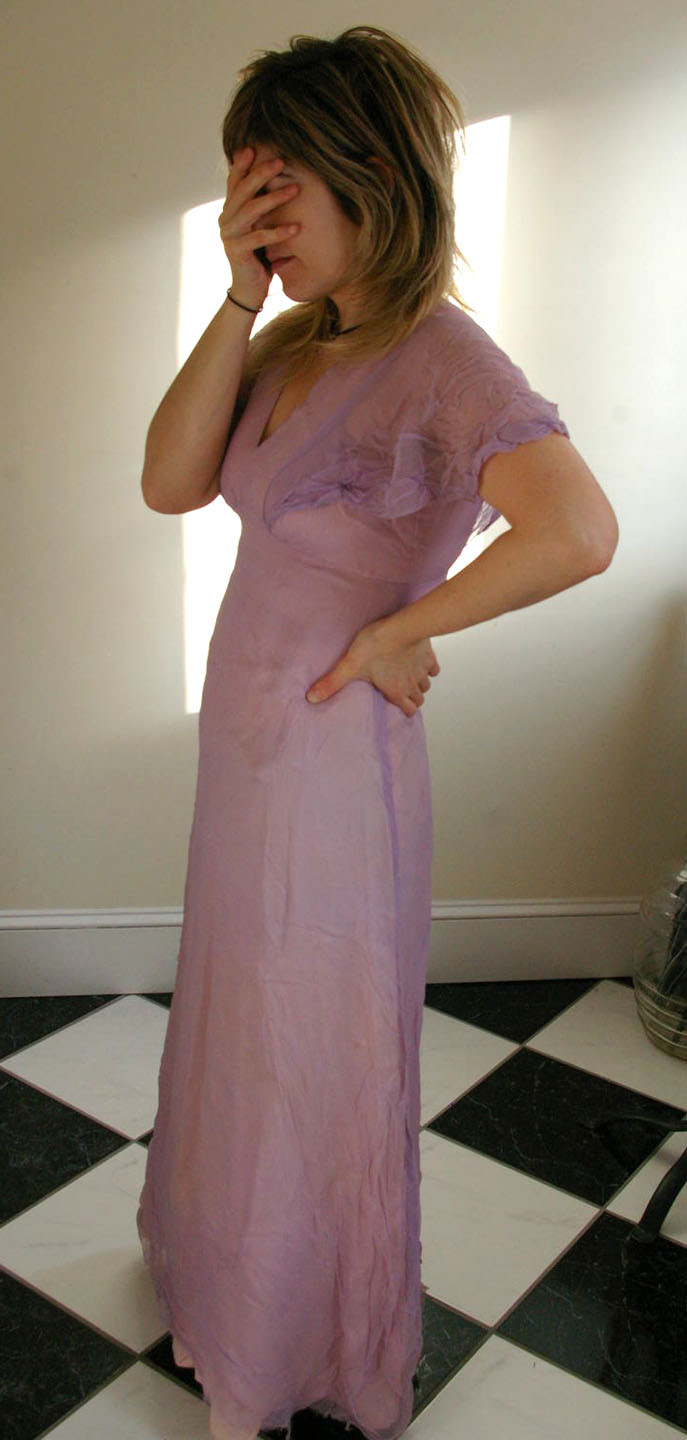 1970s vintage dress + HAT pale purple handmade magic SMALL maxi vtg summer fun